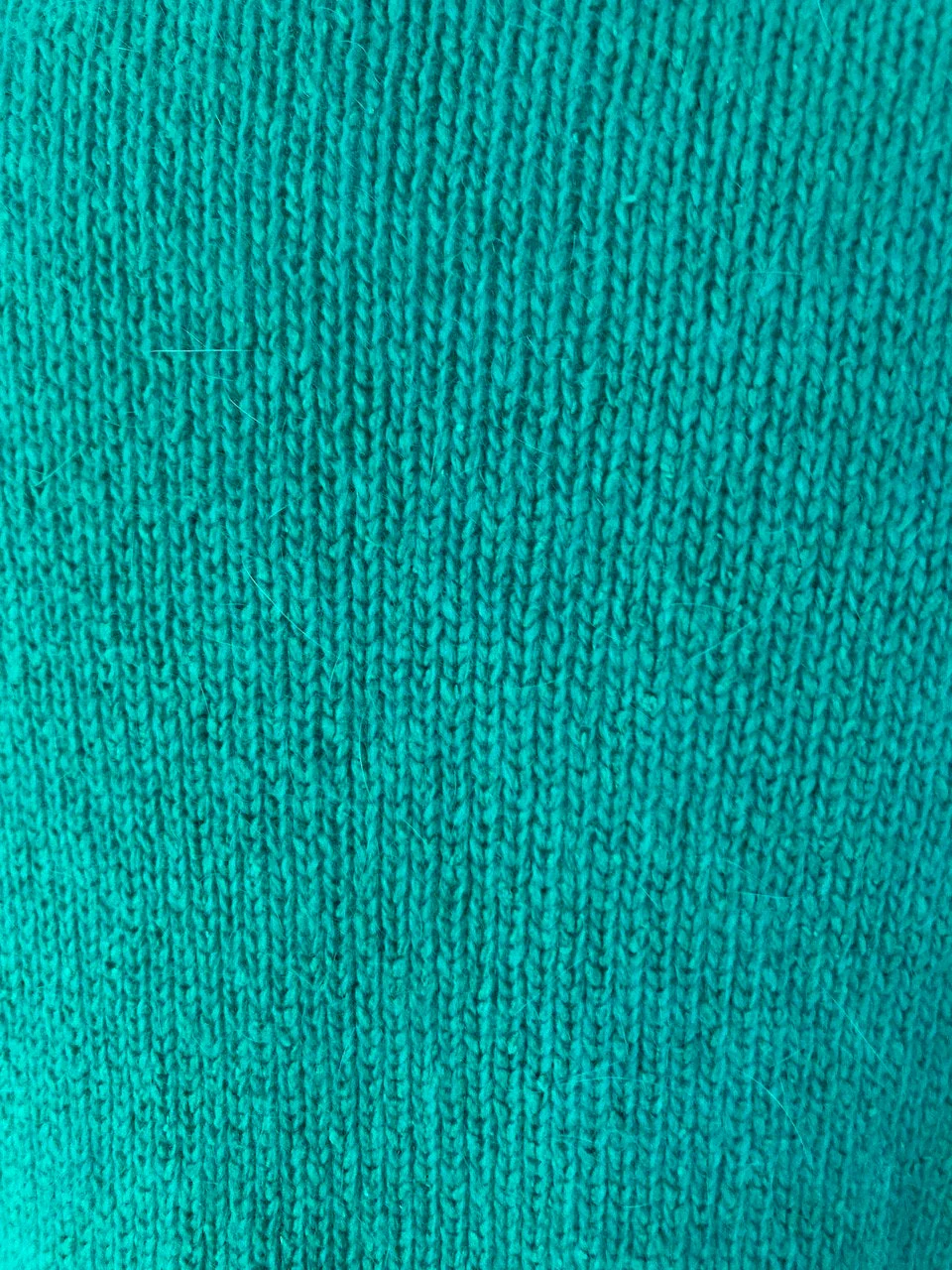 Medium To Large Vintage 90s Teal Silk and Angora Cardigan by De Rothchild - Image 6