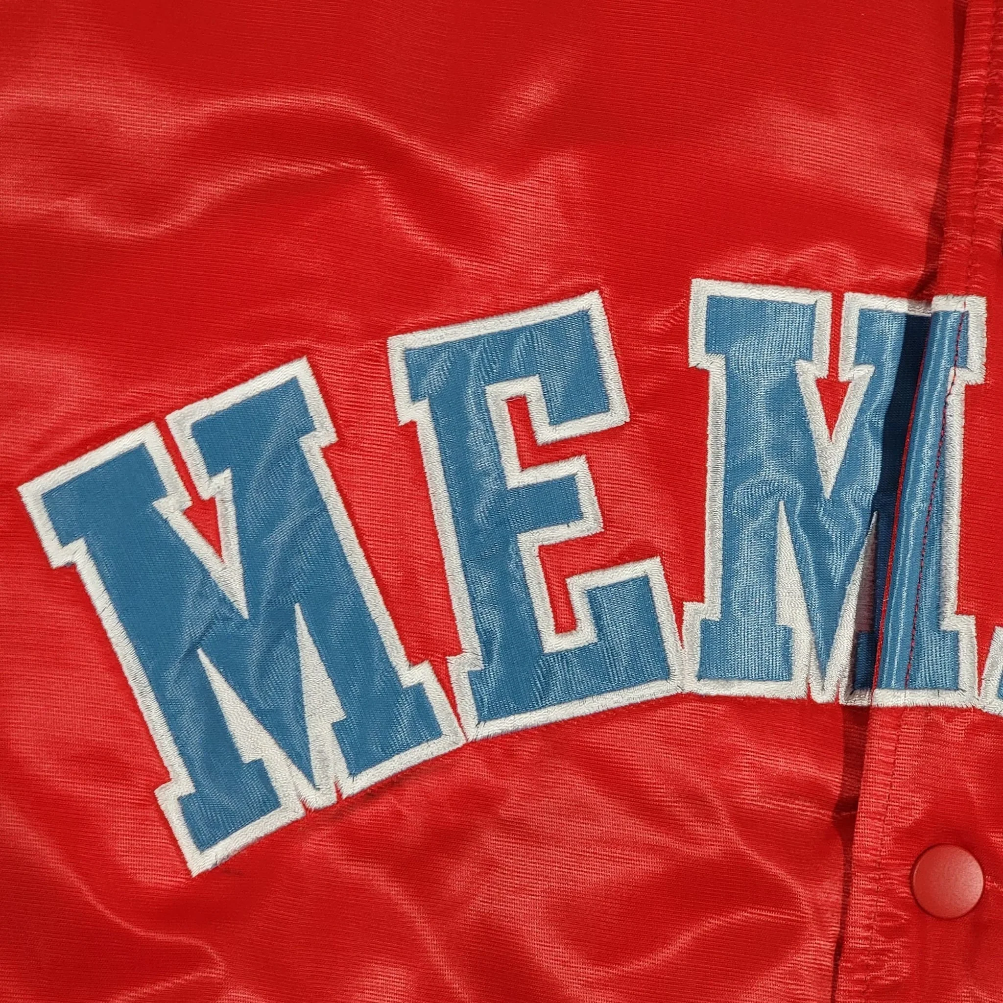 Memphis Pros Vintage 00s Aba Basketball Satin Bomber Jacket Nba Hardwood Classics G3 Carl Banks 2xl - Image 4