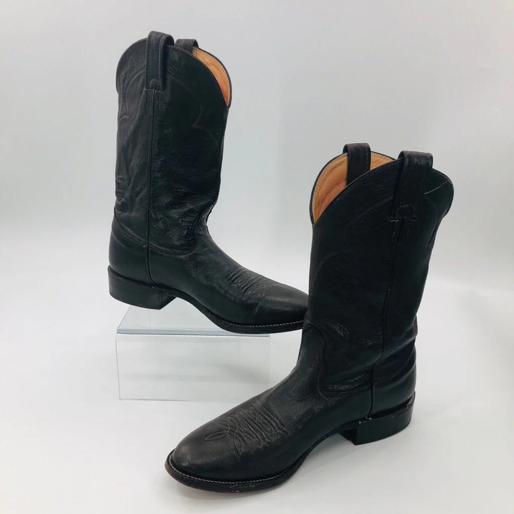 Mens Boots Western Brown Leather Size 9 D Cowboy Pull On 68776 by Nocona - Image 2