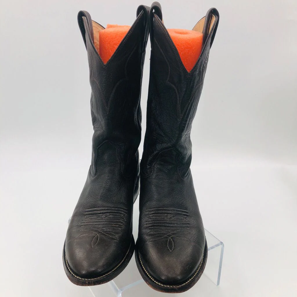 Mens Boots Western Brown Leather Size 9 D Cowboy Pull On 68776 by Nocona - Image 4