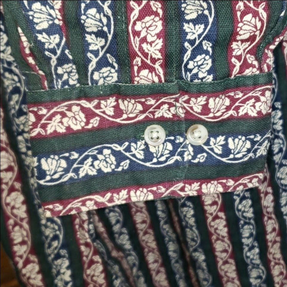 Men's Button Up Floral Striped Shirt by Pacific Club - Image 10