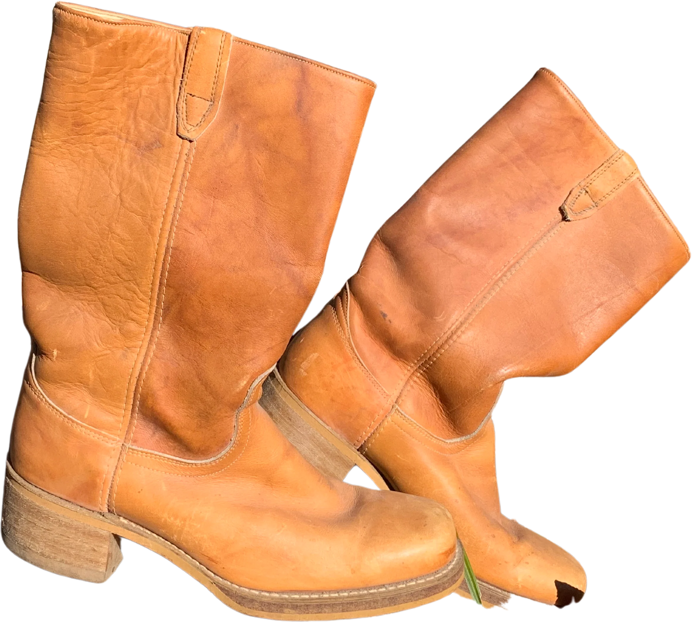 Mens Frye Style Brown Leather Campus Boots