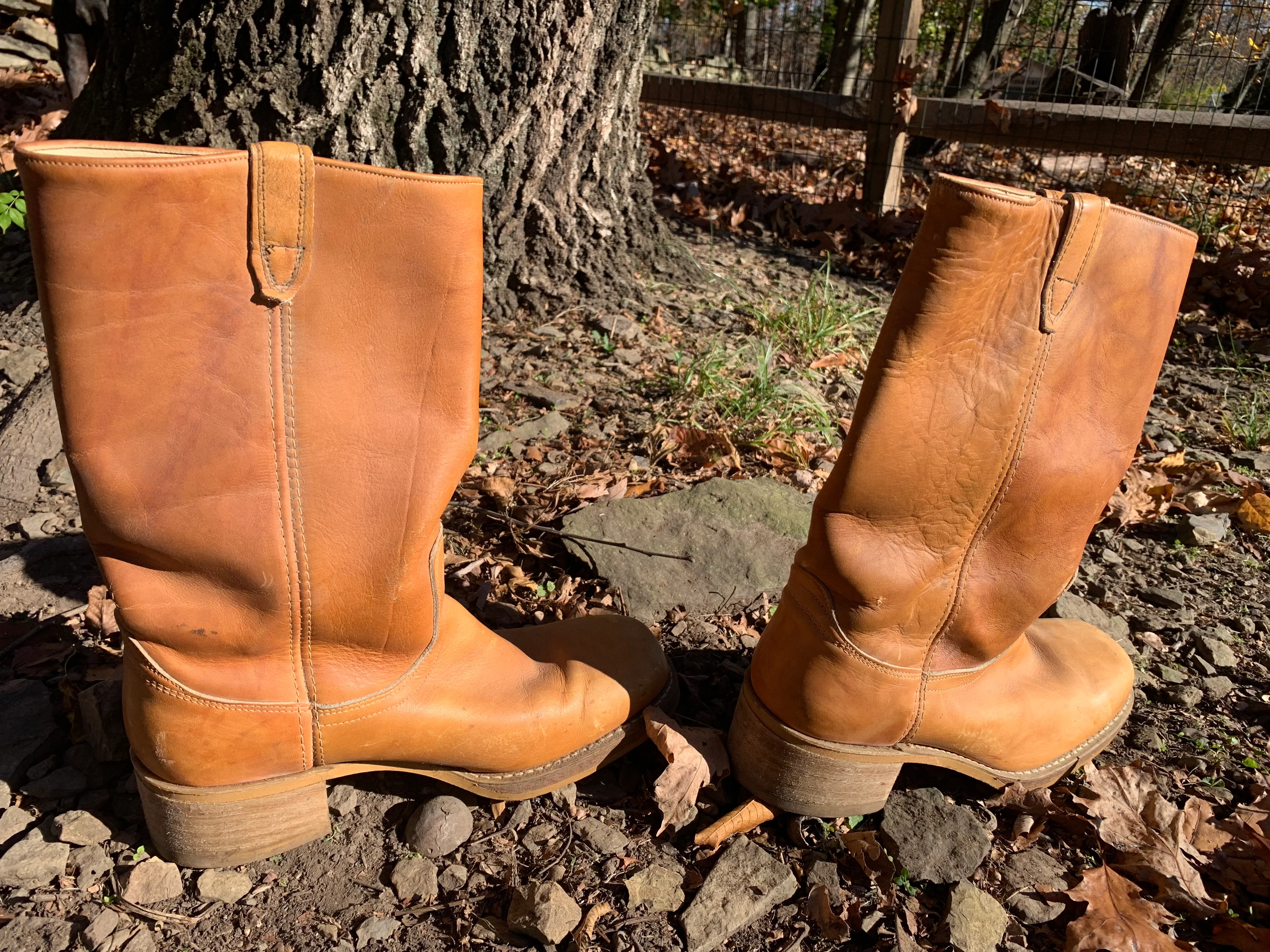 Mens Frye Style Brown Leather Campus Boots - Image 6