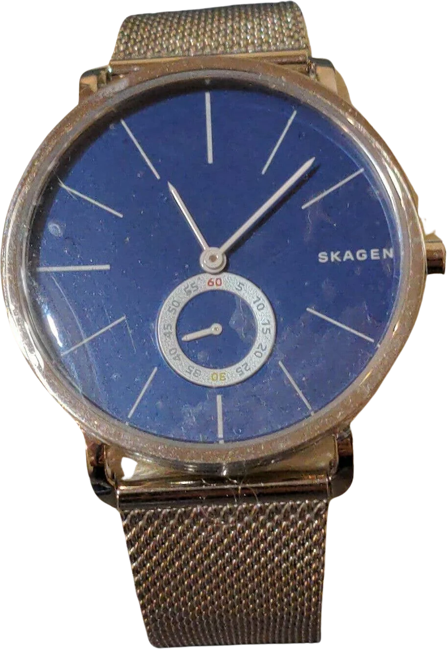 Men's Hagen Blue Dial Mesh Stainless Steel Strap Watch Skw6230 by Skagen