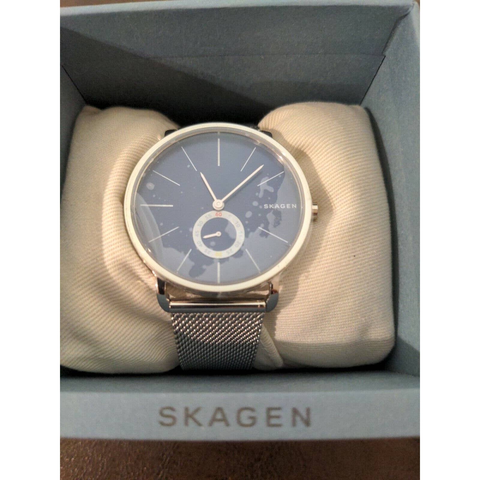 Men's Hagen Blue Dial Mesh Stainless Steel Strap Watch Skw6230 by Skagen - Image 7