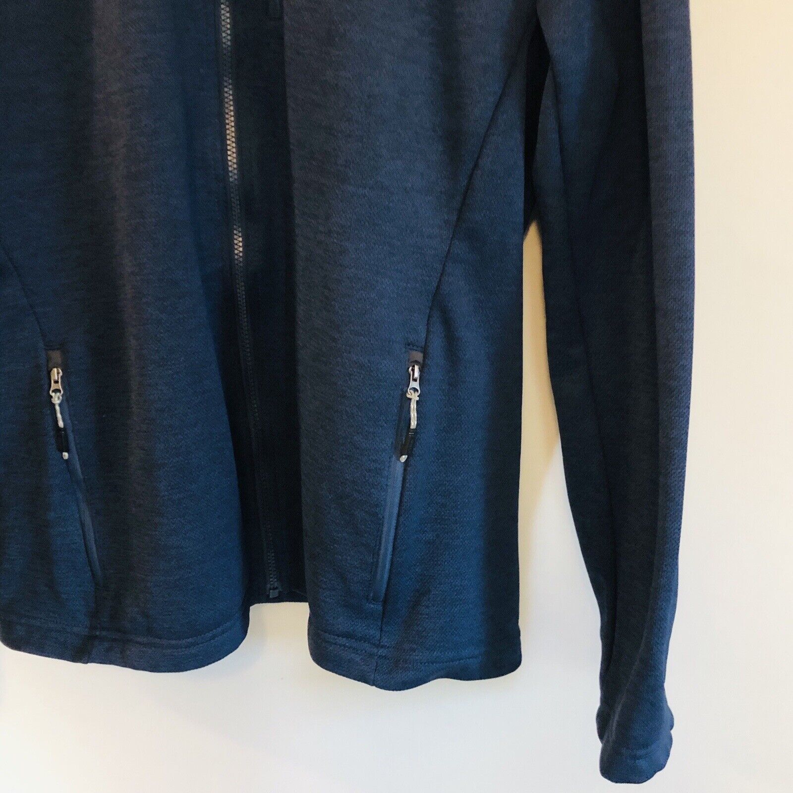 Mens Jacket Bonded Mesh Knit Full-Zip Long Sleeve Blue Gray Size Xl by Orvis - Image 7