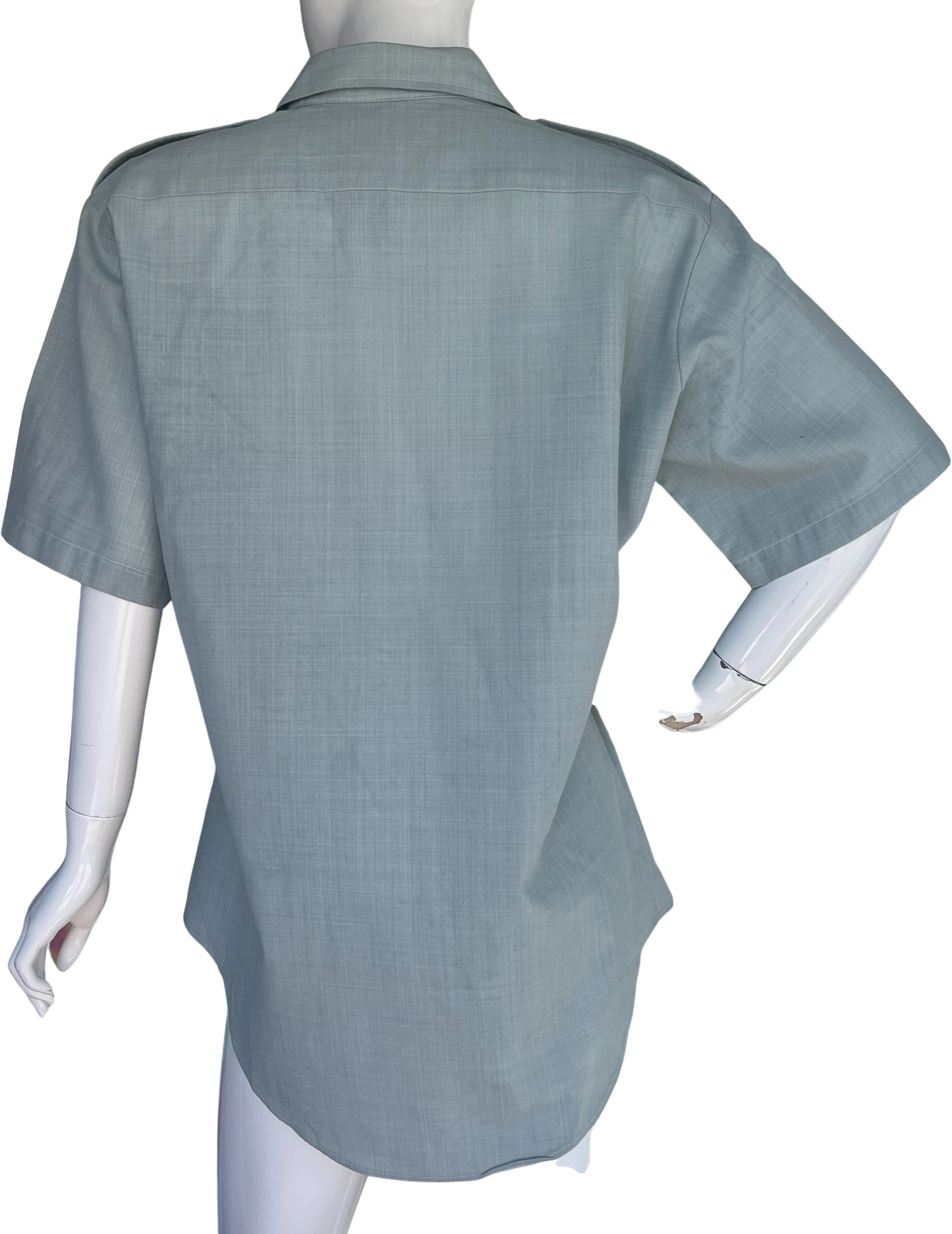 Mens Seafoam Green Military Short Sleeve Button Up by Propper - Image 2