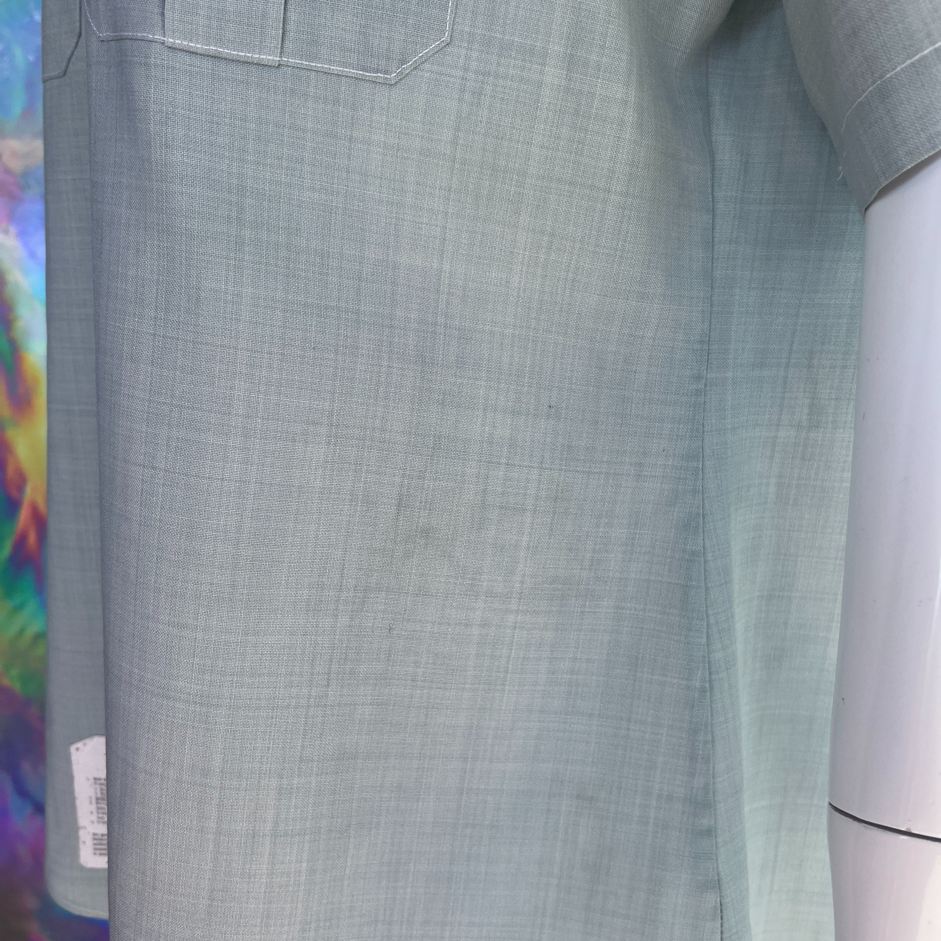 Mens Seafoam Green Military Short Sleeve Button Up by Propper - Image 6