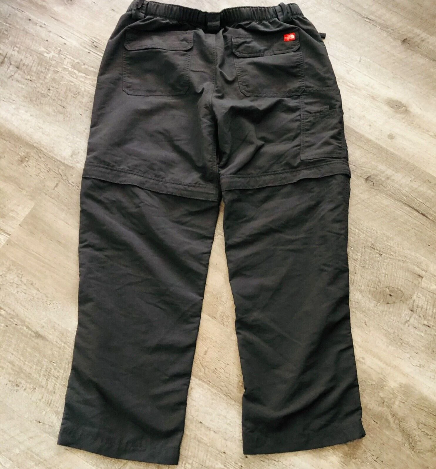 Mens Trail Pants Large Short Dark Gray Convertible Cargo Hiking by The North Face - Image 2