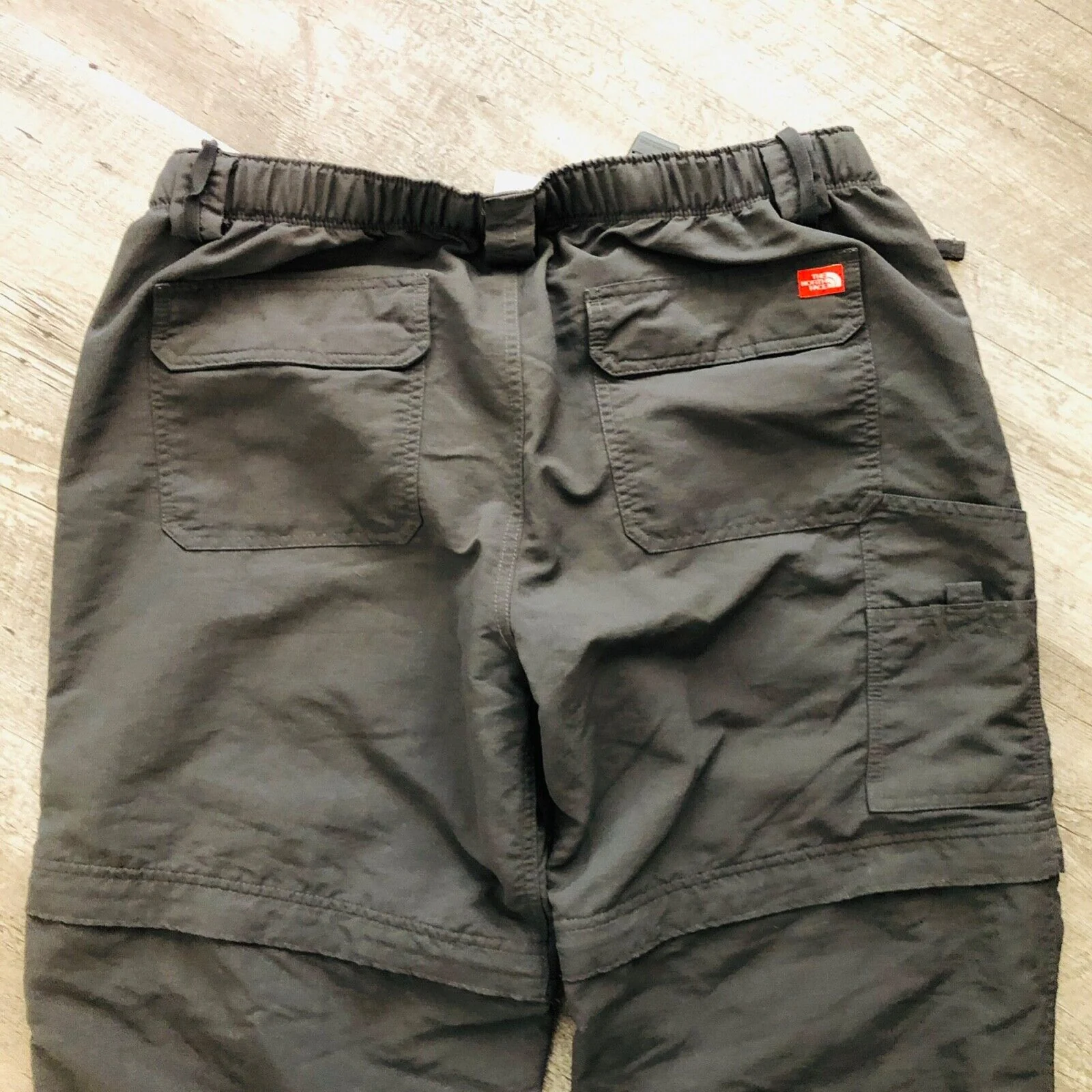 Mens Trail Pants Large Short Dark Gray Convertible Cargo Hiking by The North Face - Image 6