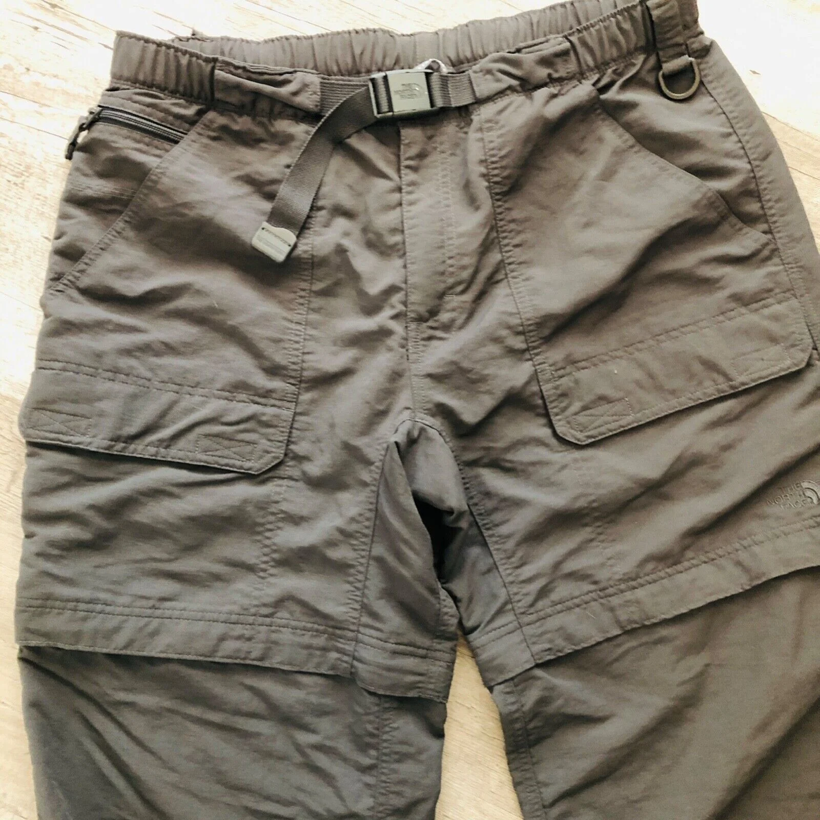 Mens Trail Pants Large Short Dark Gray Convertible Cargo Hiking by The North Face - Image 9