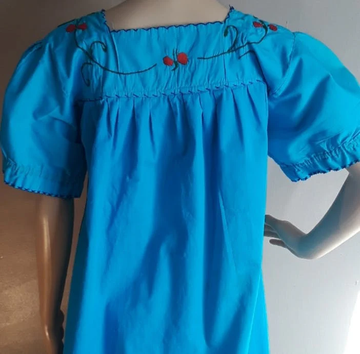 Teal Embroidered Maxi Dress - Image 6