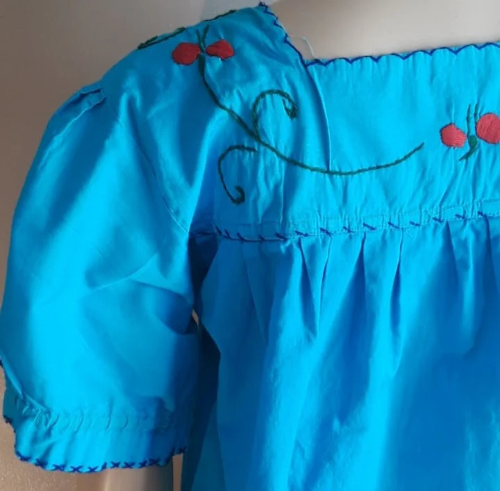 Teal Embroidered Maxi Dress - Image 7