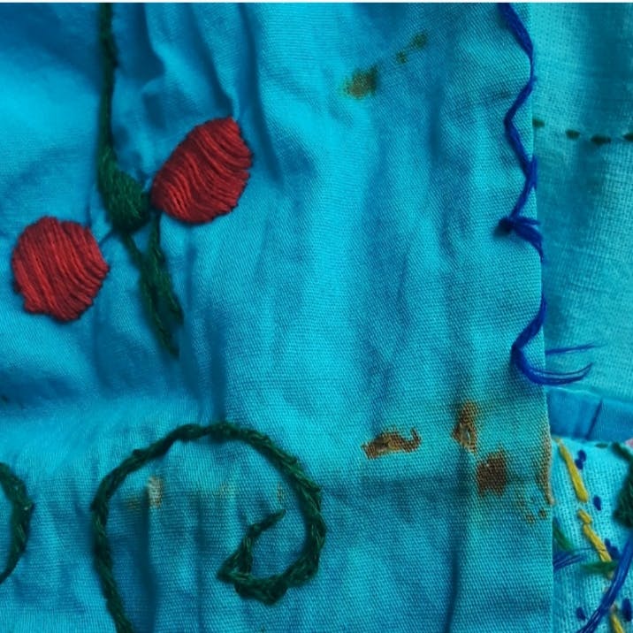 Teal Embroidered Maxi Dress - Image 8