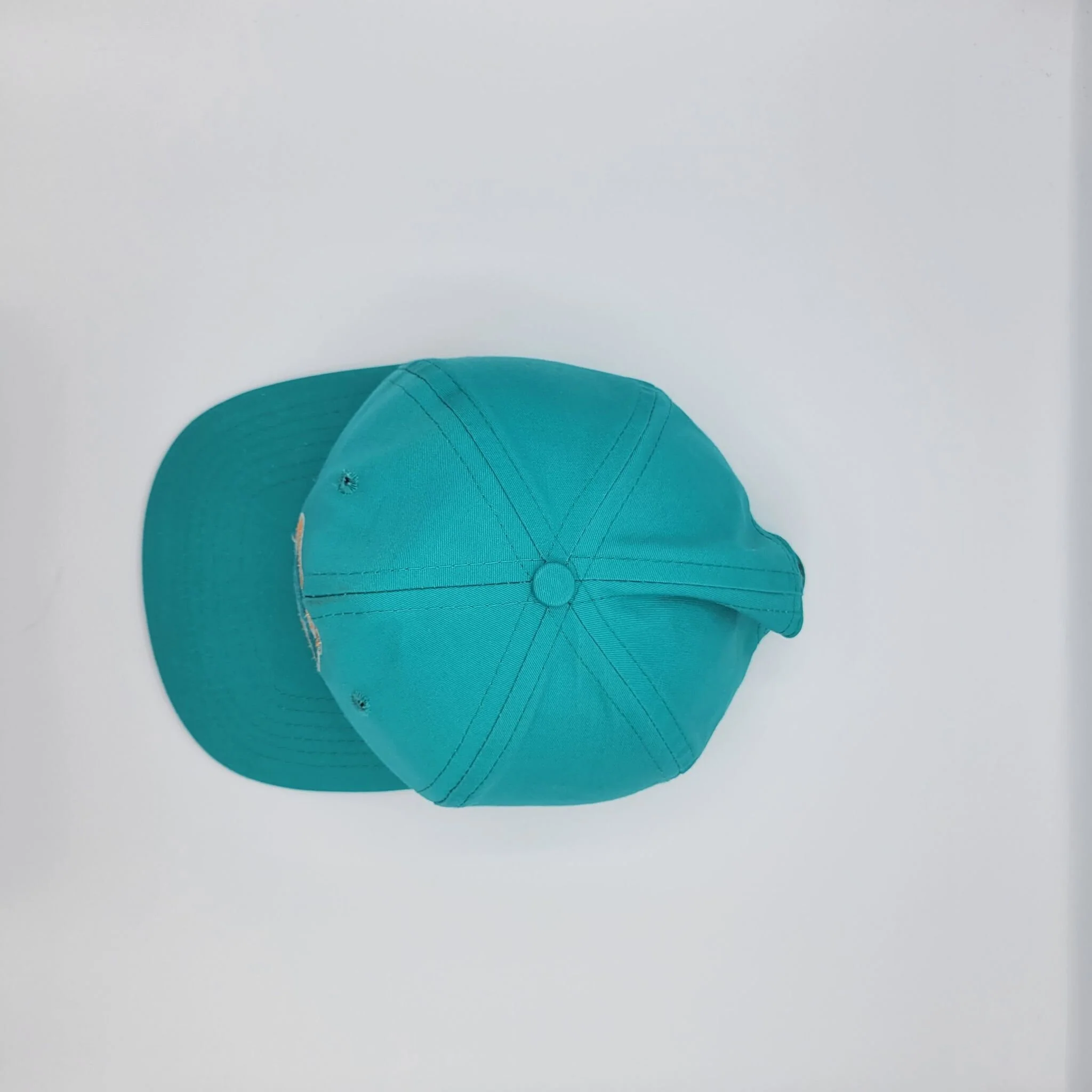 Miami Dolphins Vintage 80s Euro Cap Strapback Hat Velcro Strap Nfl Football Blue Baseball Style Cap One Size Fits All - Image 6