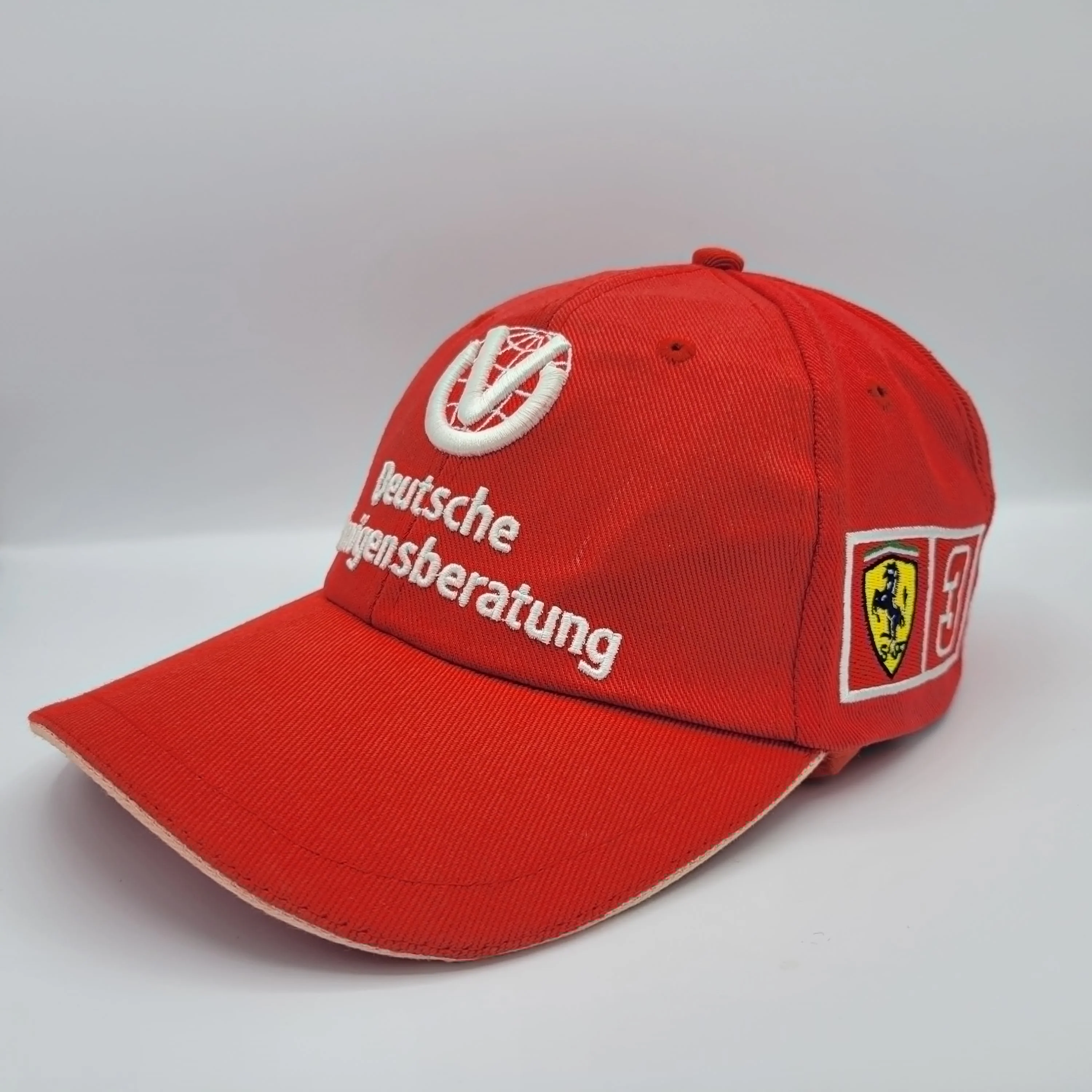 Michael Schumacher Vintage Ferrari Formula 1 Strapback Hat Deutsche Vermogensberatung Stitched On Logos - Image 2