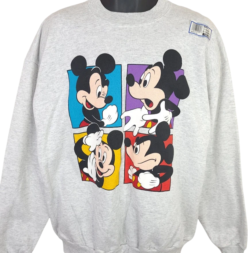Mickey Mouse Sweatshirt Vintage 80s 90s Disney Designs Made In Usa Mens Size Xl New
