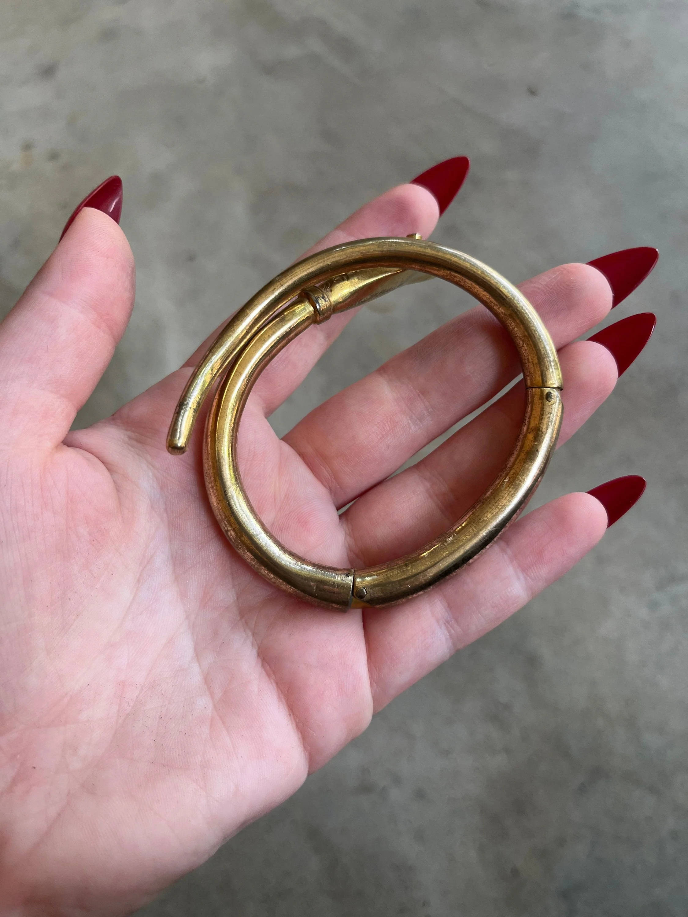 Mid-19th C. Gold Filled Snake Bracelet Antique Victorian Jewelry - Image 9