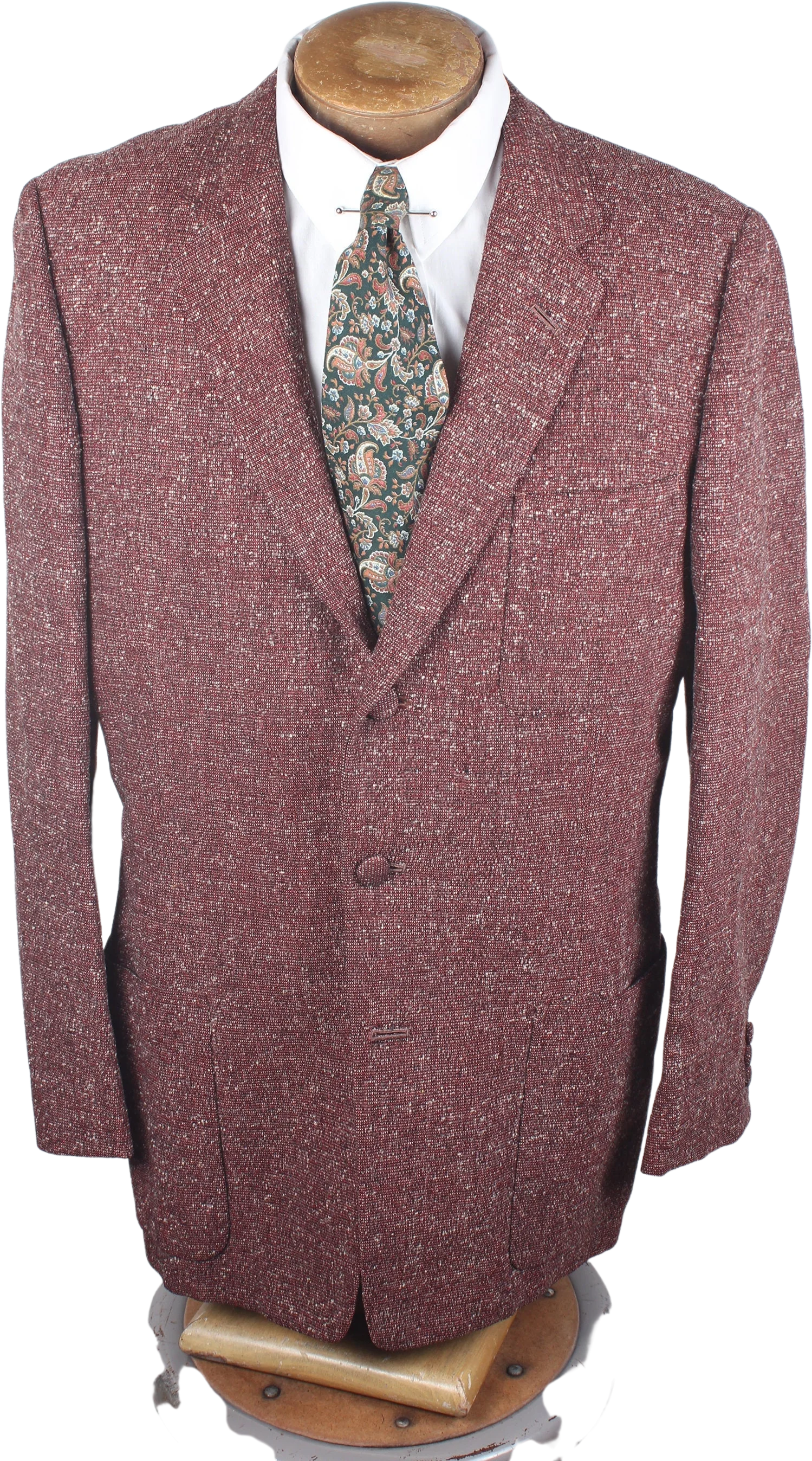 Mid Century Mohan's Brand Red Knit Formal Men's Sport Coat Blazer by Mohan's