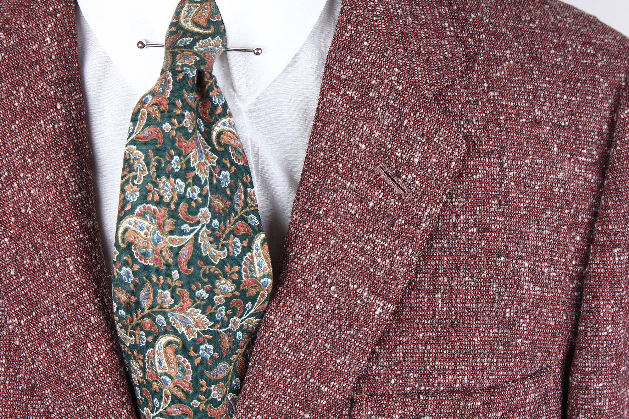 Mid Century Mohan's Brand Red Knit Formal Men's Sport Coat Blazer by Mohan's - Image 4