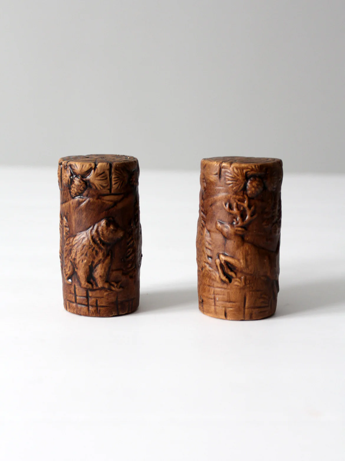 Mid Century Rustic Salt And Pepper Shakers - Image 4