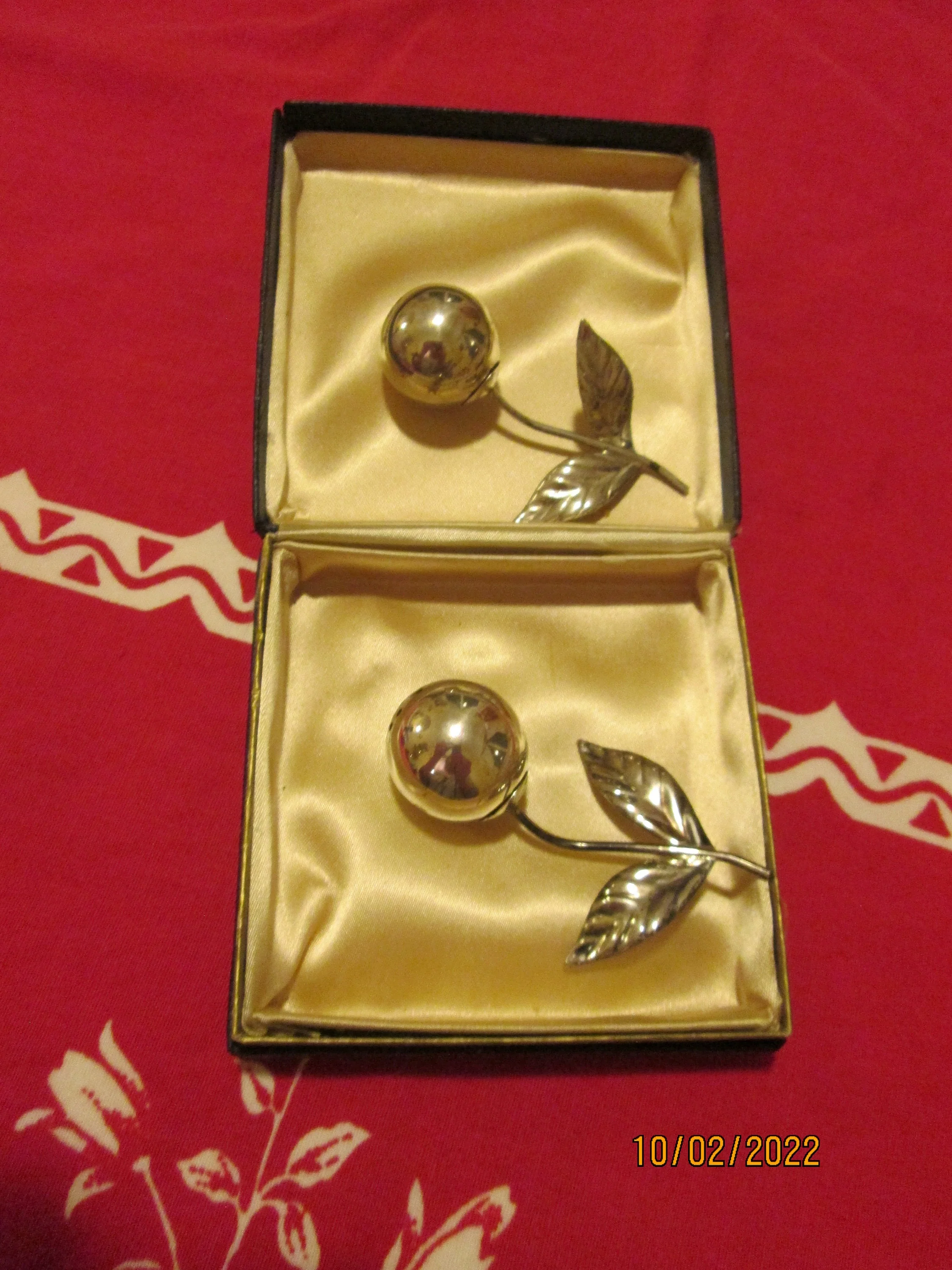 Mid Century Silver Salt Pepper Cherries Georg Valdemar Nielsen - Image 10