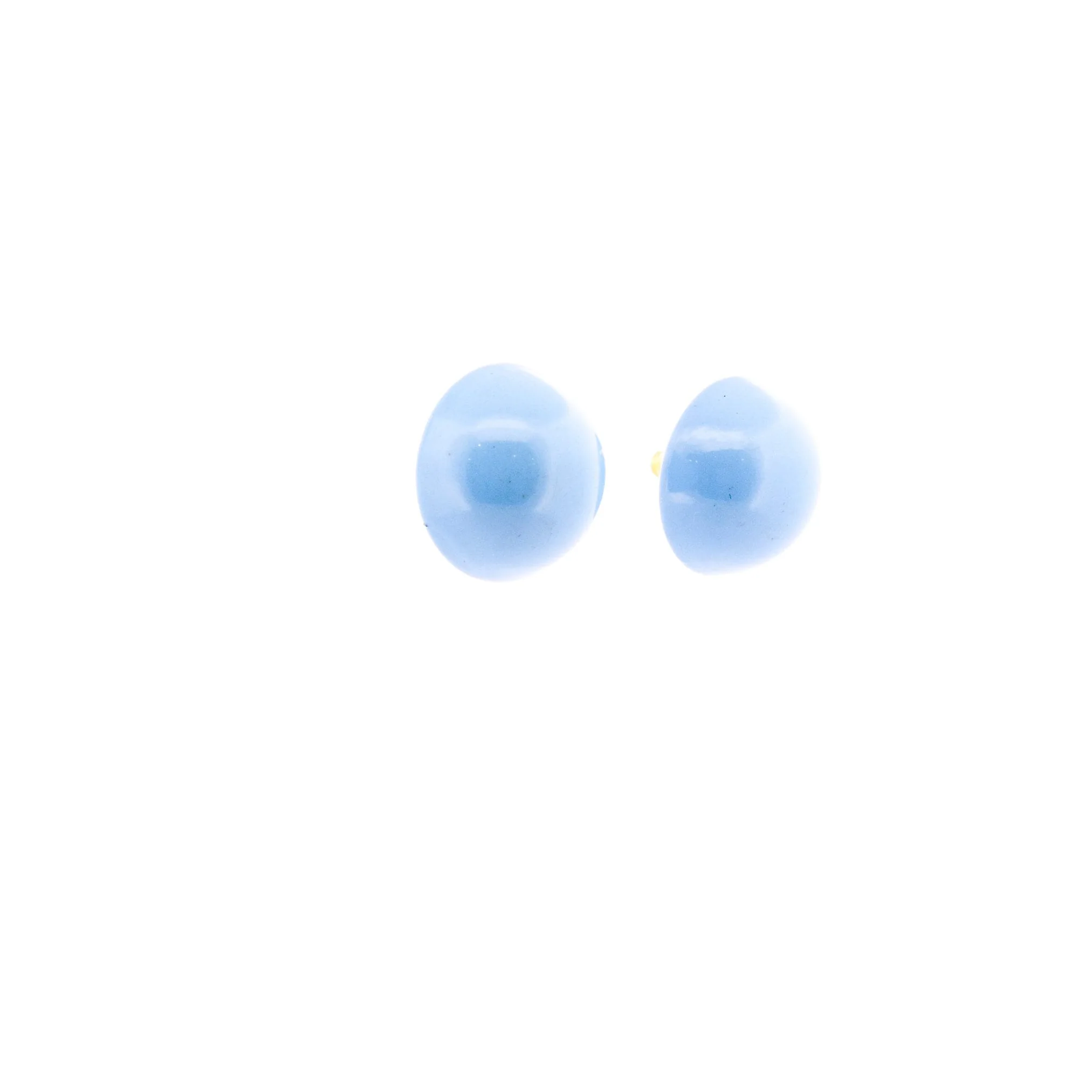 Milky Pastel Blue Circular Stud Earrings - Image 8