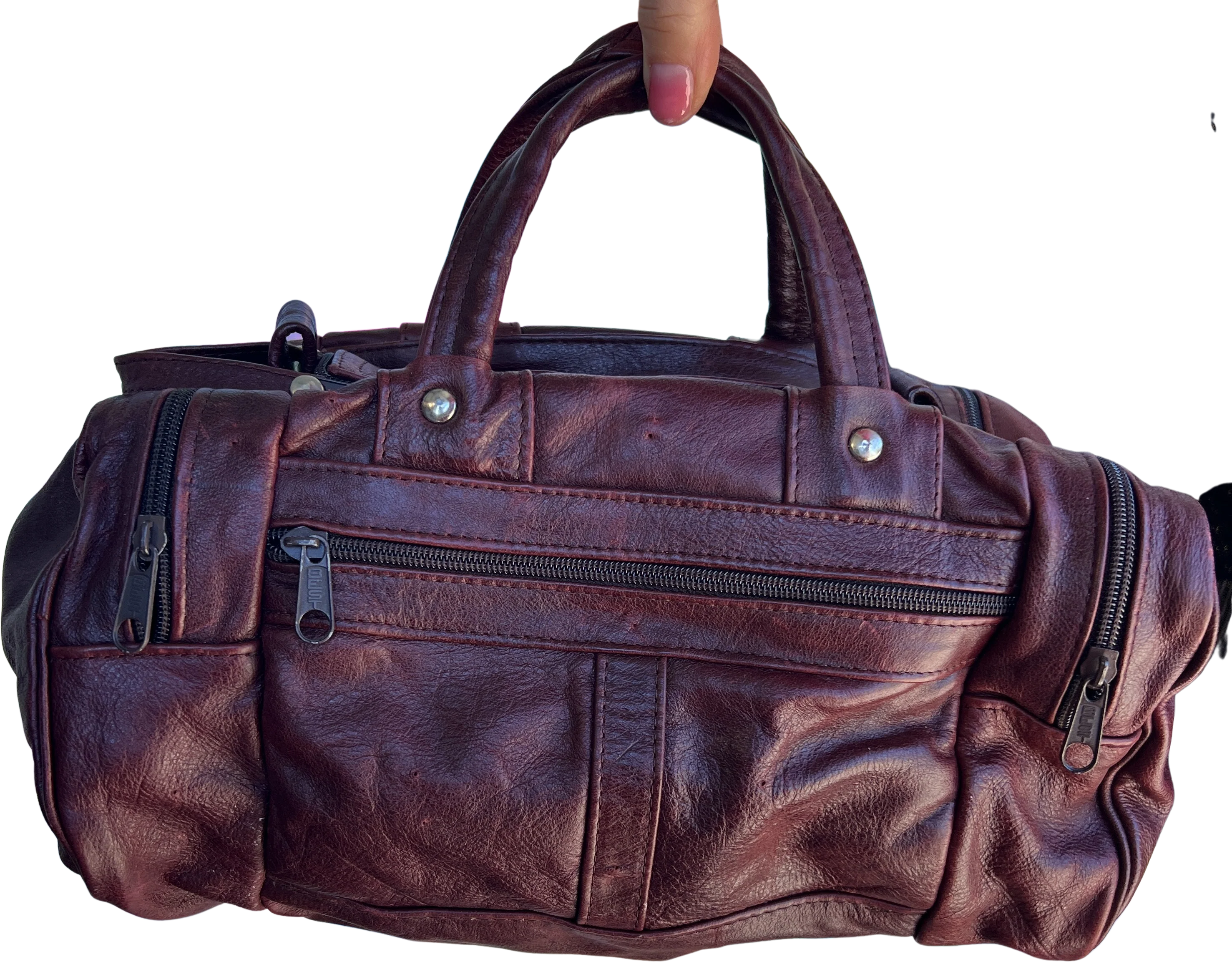 Mini Brown Leather Doctors Bag - Image 2