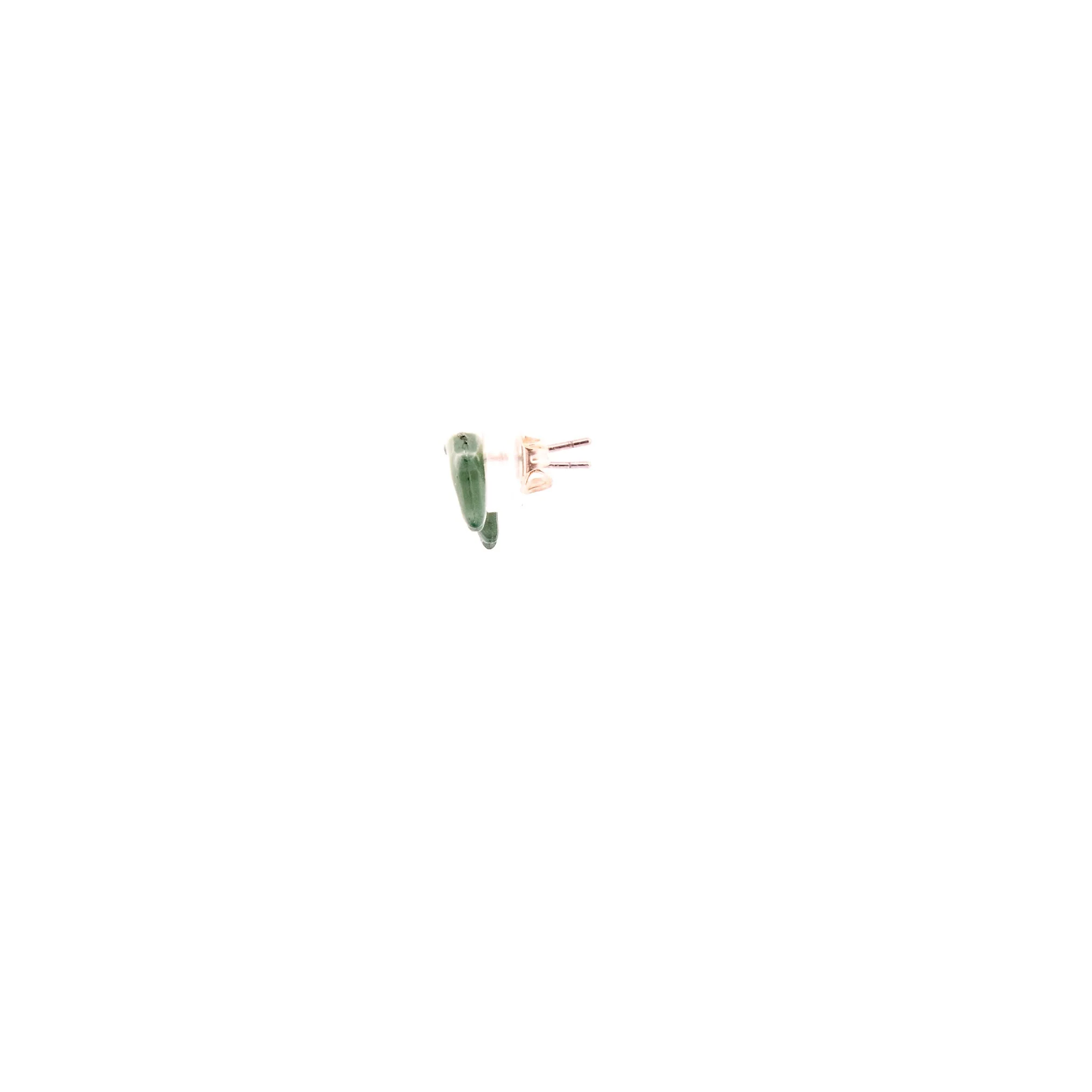 Mini Green Dolphin Stud Earrings 80s - Image 3