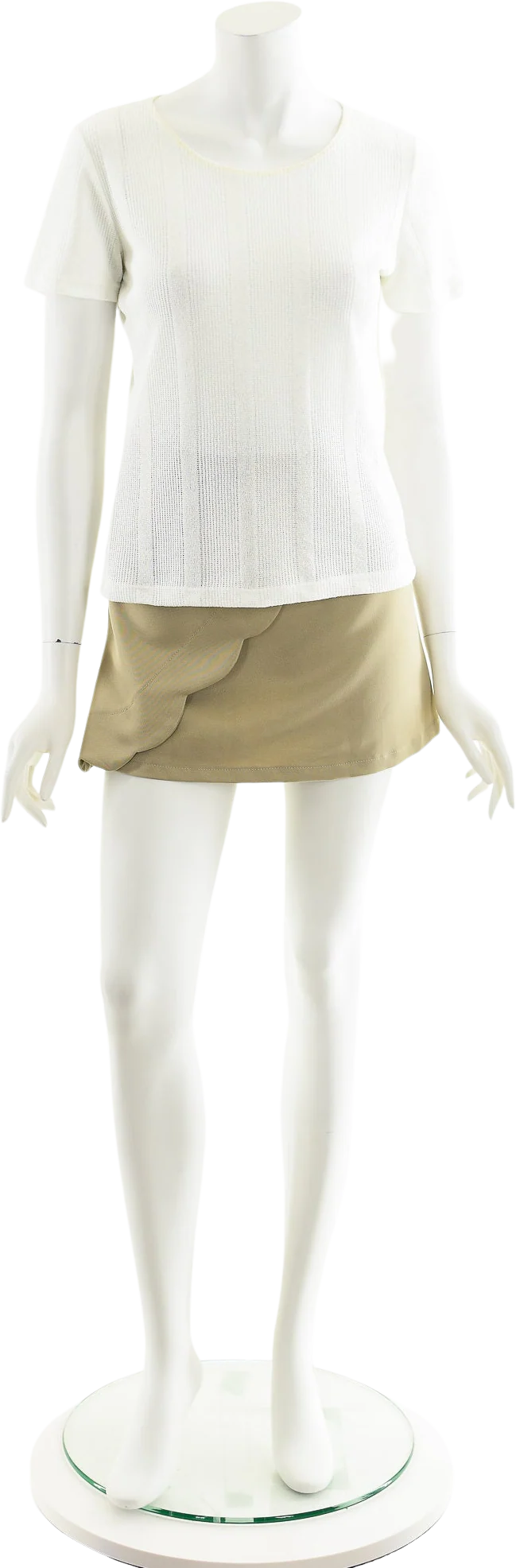 Minimalist White Knit Baby T-Shirt Top by Baranda