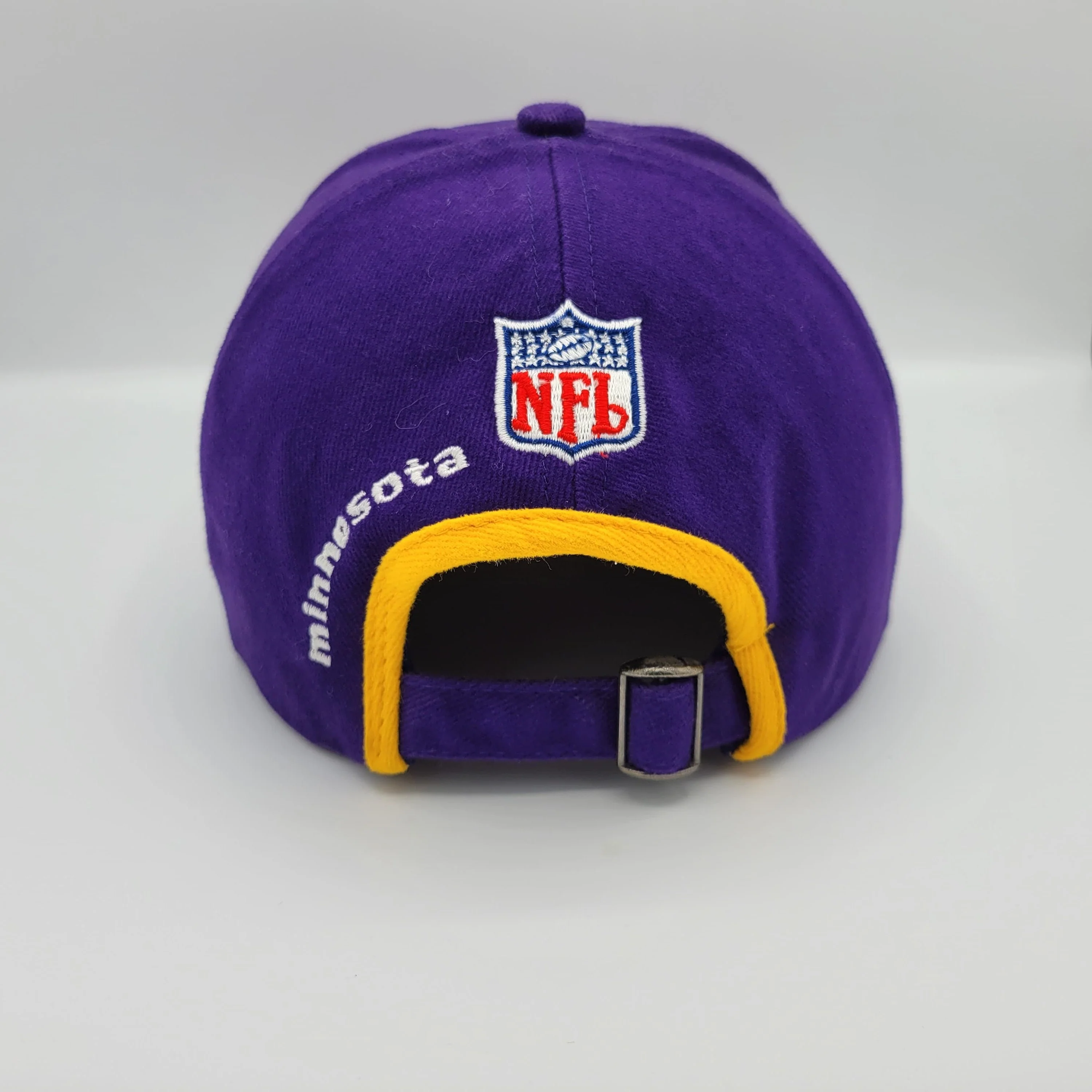 Minnesota Vikings Vintage 90s Logo Athletic Strapback Hat - One Size - Image 3