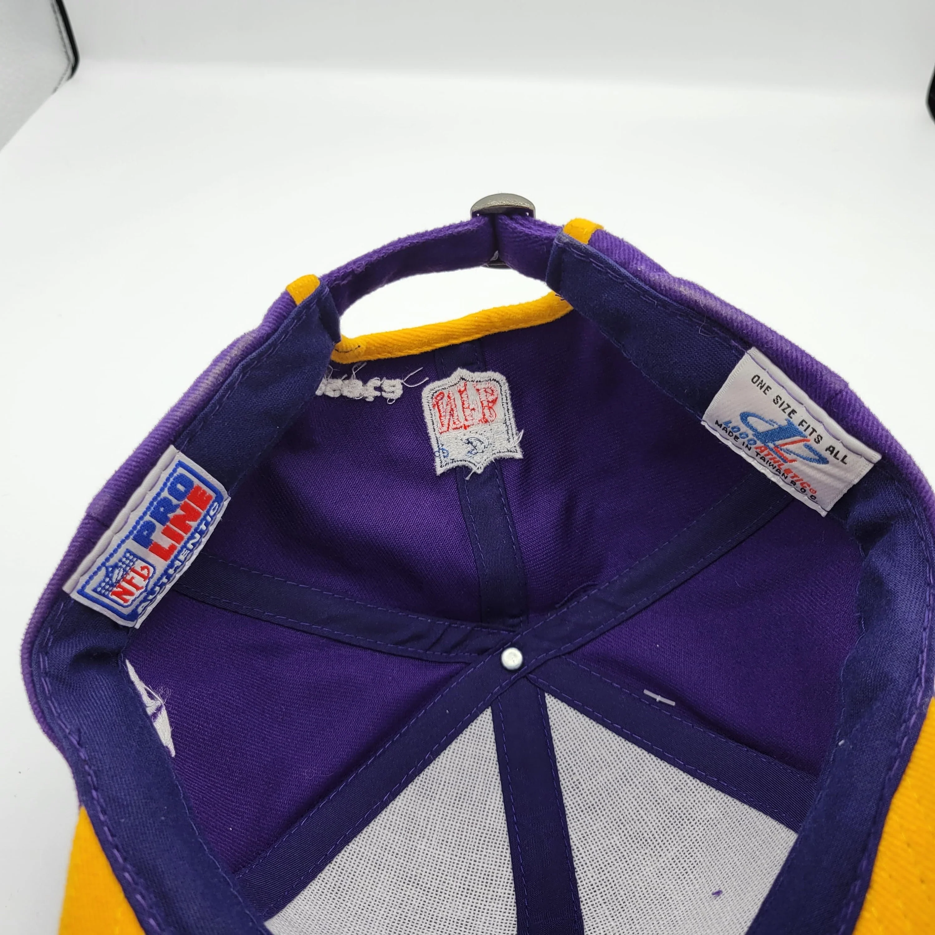 Minnesota Vikings Vintage 90s Logo Athletic Strapback Hat - One Size - Image 5