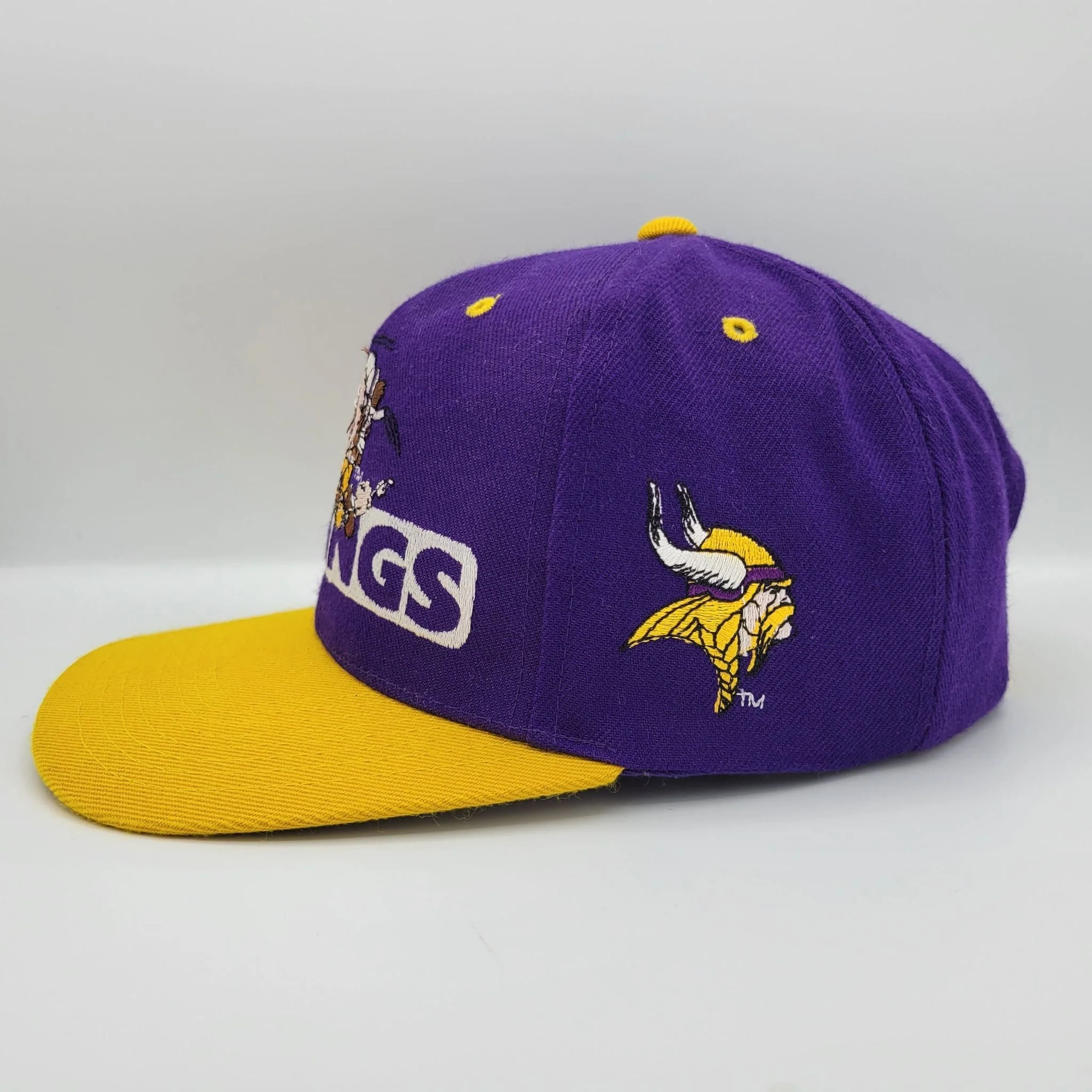 Minnesota Vikings Vintage 90s Looney Tunes Taz Snapback Hat - One Size Fits All - Image 3