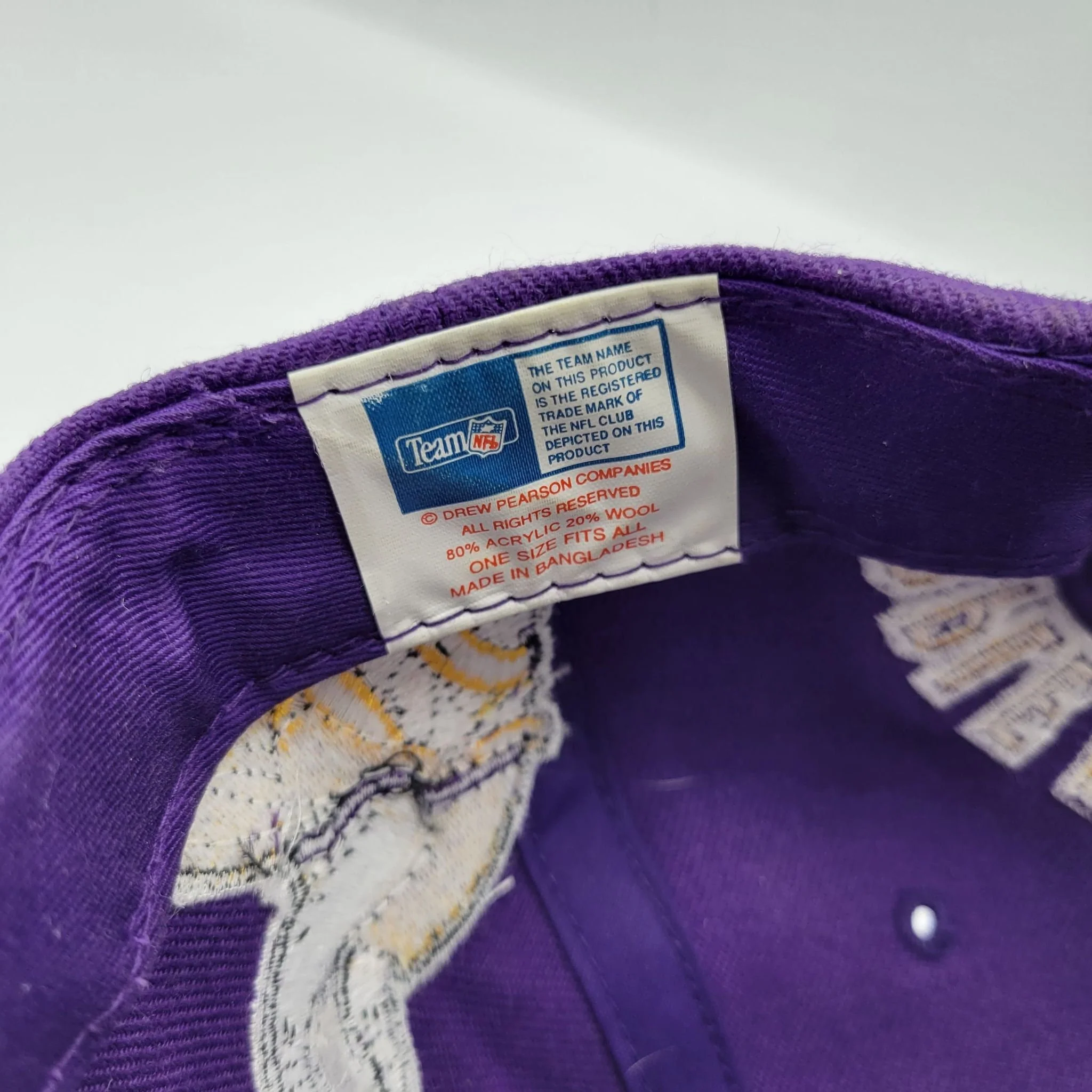 Minnesota Vikings Vintage 90s Purple People Eaters Snapback Hat - One Size Fits All - Image 6