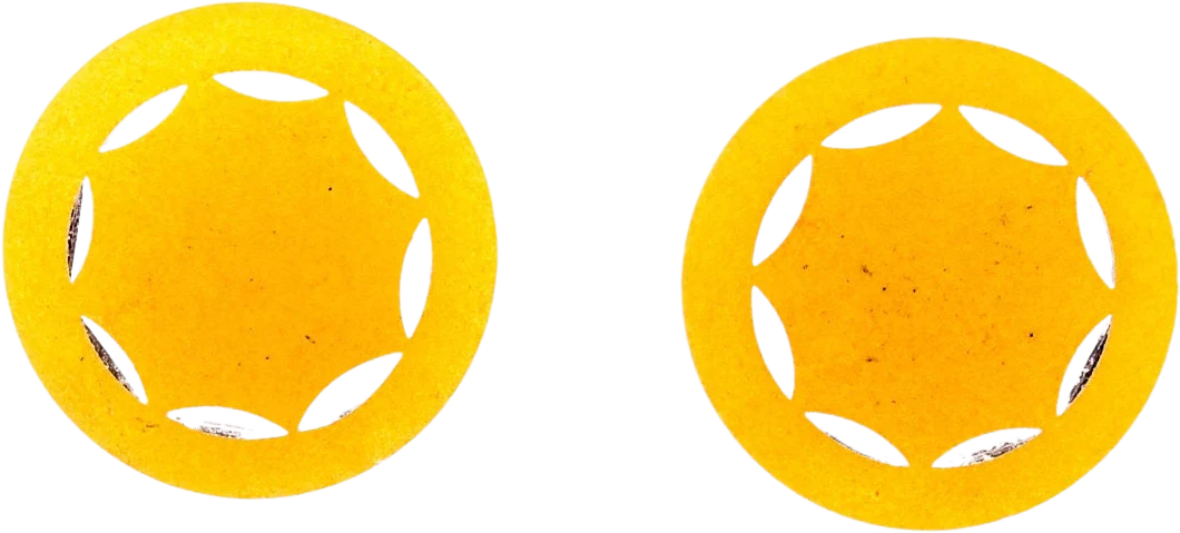 Mod Sun Disc Yellow 60s Earrings