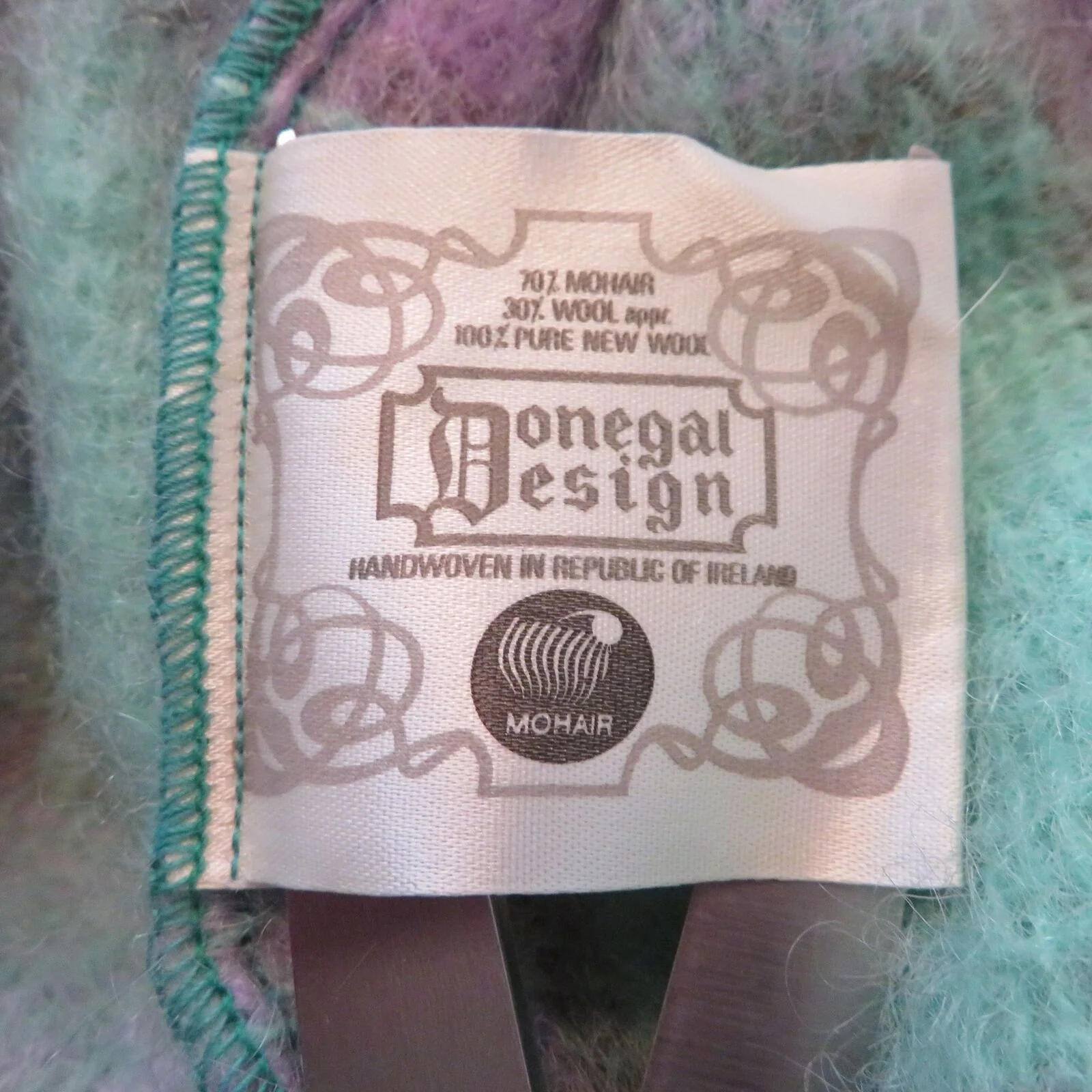Mohair Beret Style Cap Pom Pom Os Ireland Knit Flat Beanie Hat by Donegal Design - Image 10
