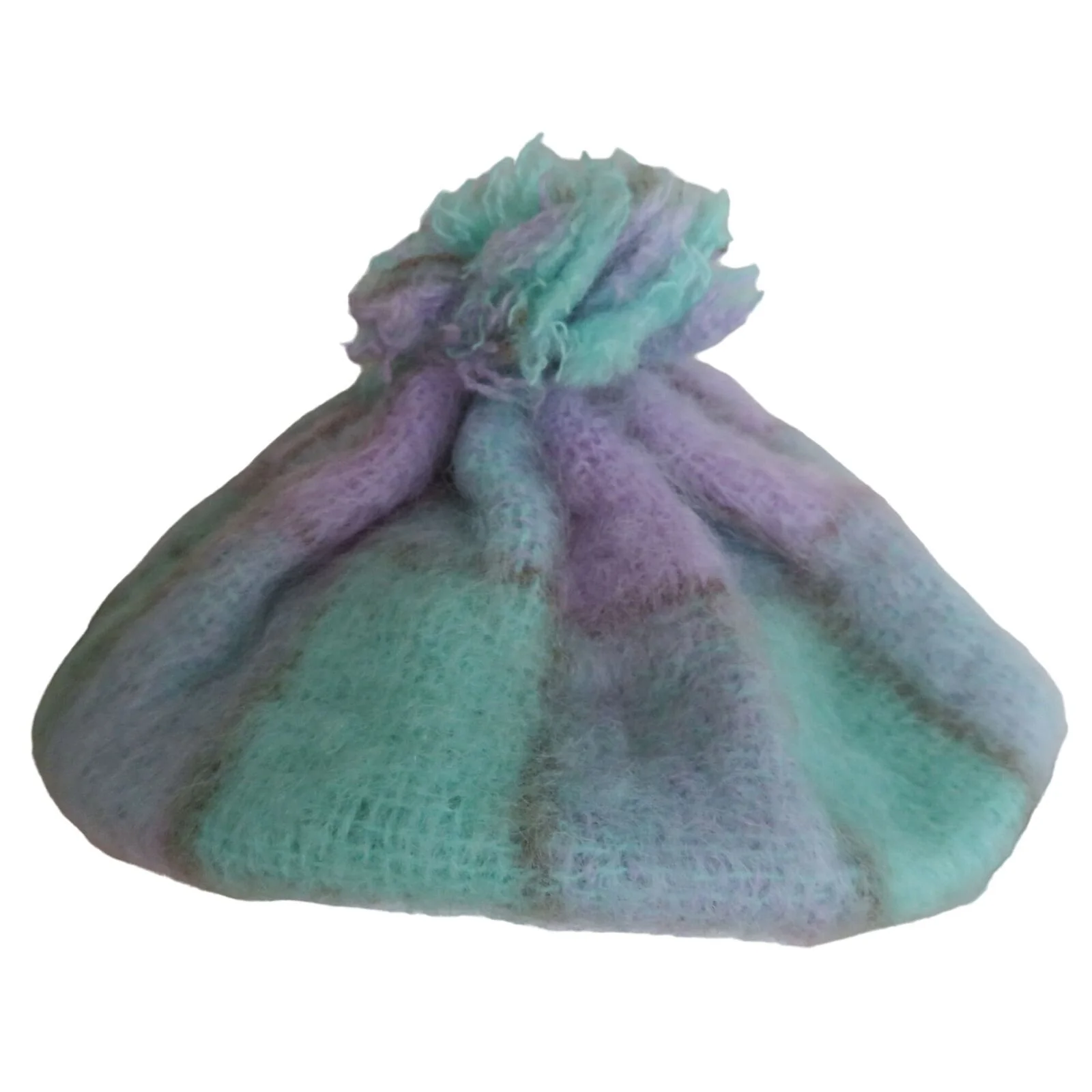 Mohair Beret Style Cap Pom Pom Os Ireland Knit Flat Beanie Hat by Donegal Design - Image 11