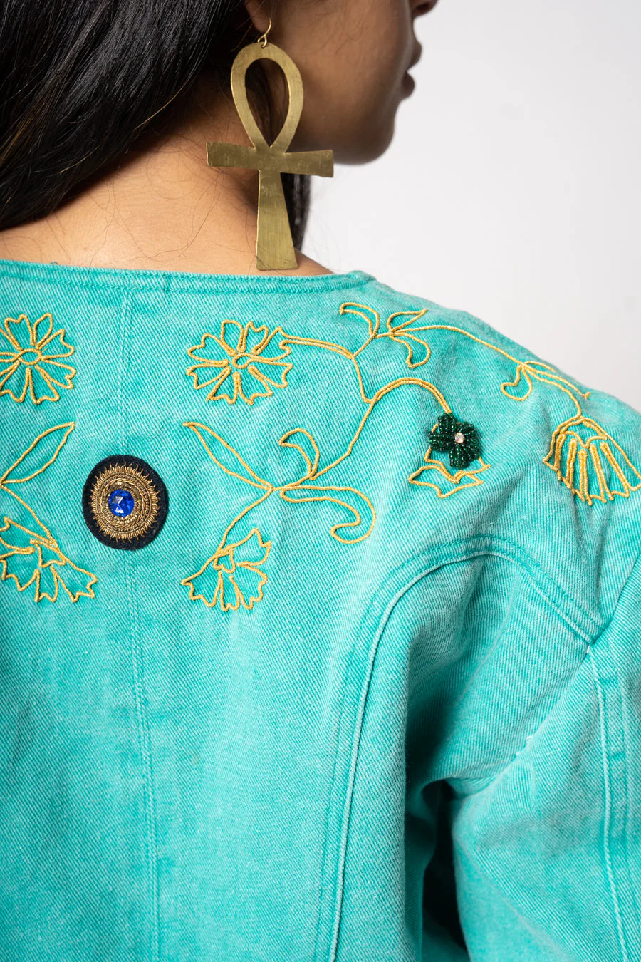 Mondi Beaded Denim Jacket by Mondi - Image 3