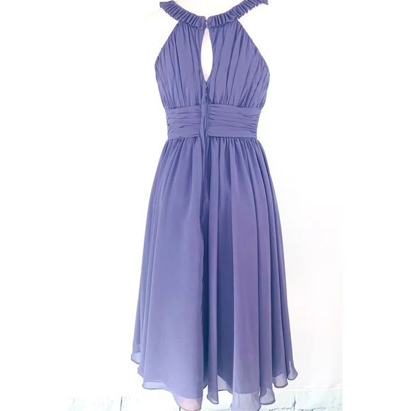 Mori Lee Sleeveless Chiffon Dresslilac Size 7/8 Never Worn by Madeline Gardner - Image 2