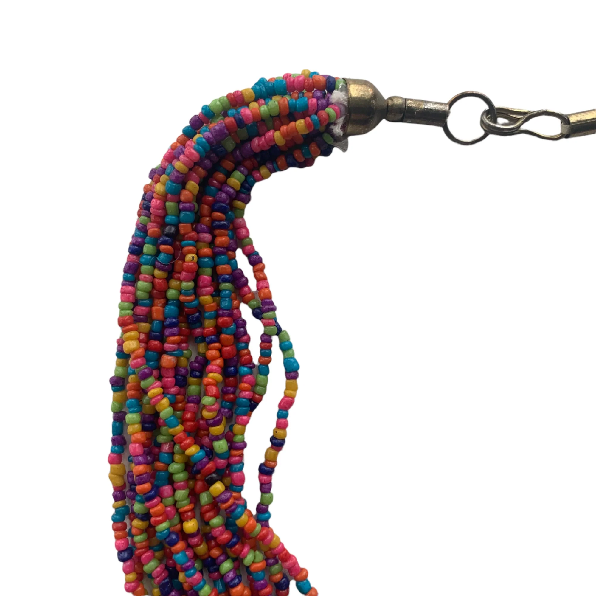 Multi-strand Seed Bead Multicolor Choker Necklace - Image 5