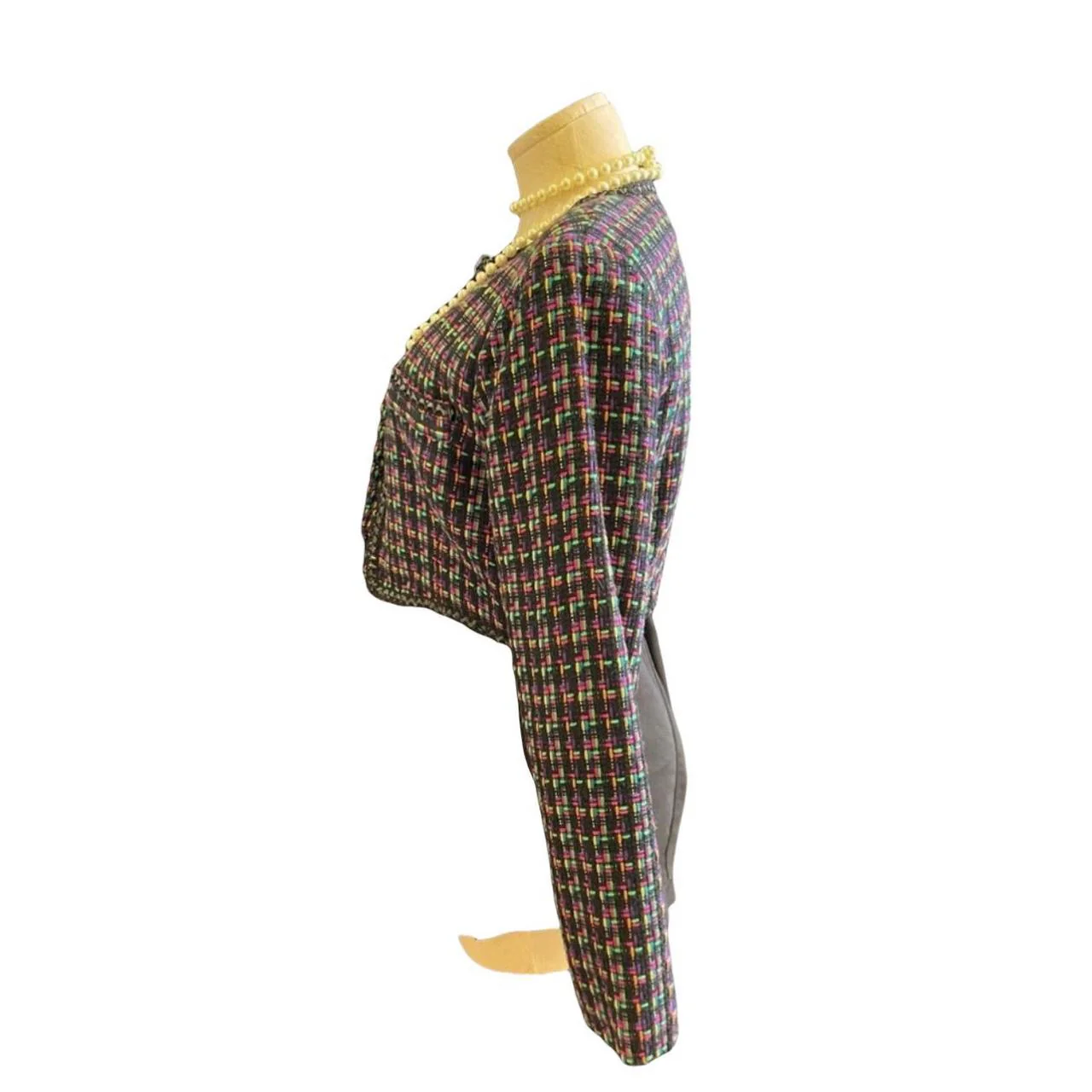 Multicolor Midi Open Front Jacket - Image 4