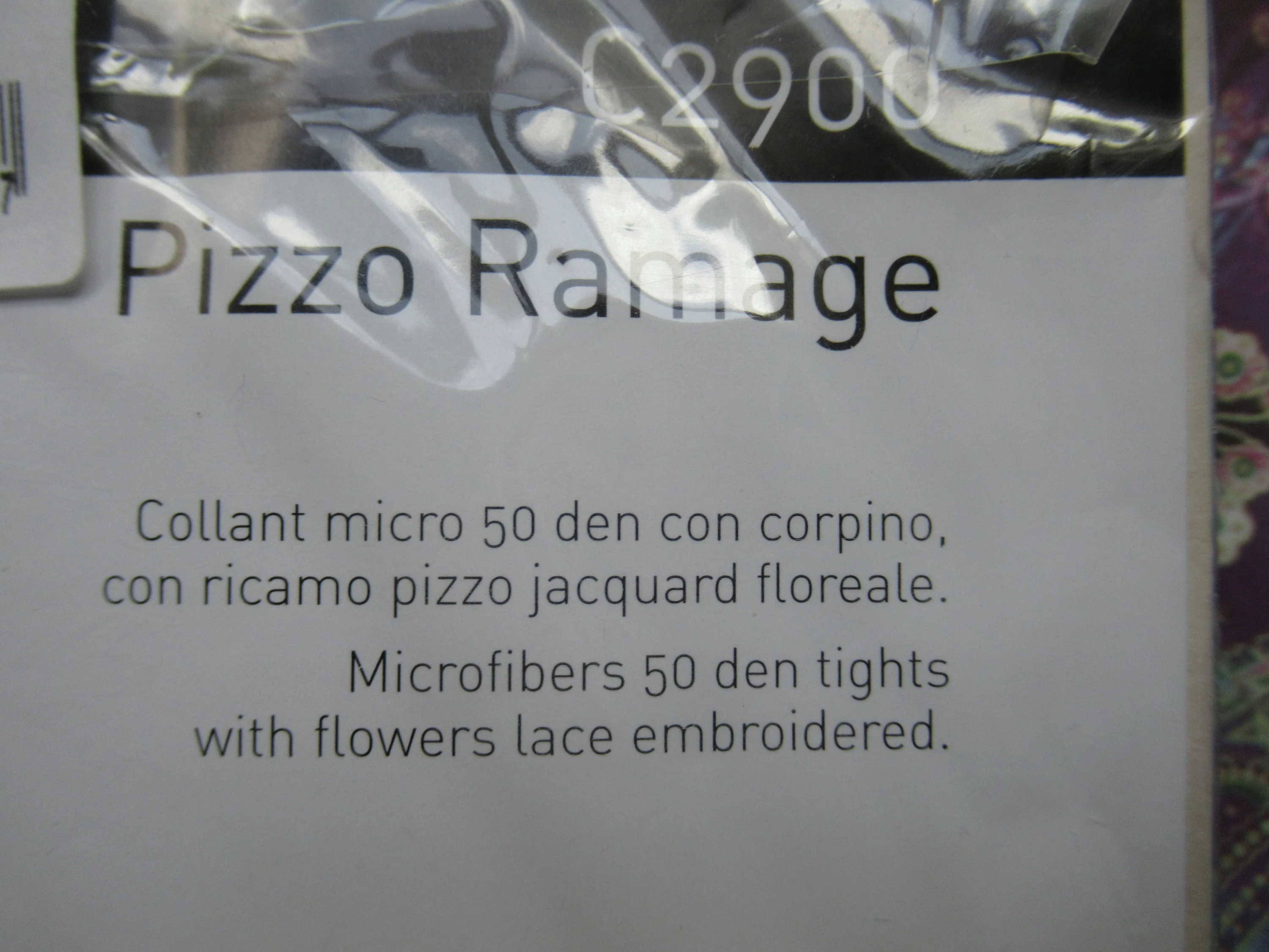 Mura Collant Pizzo Rampage Tights Black Flower Lace by Mura Collan - Image 3
