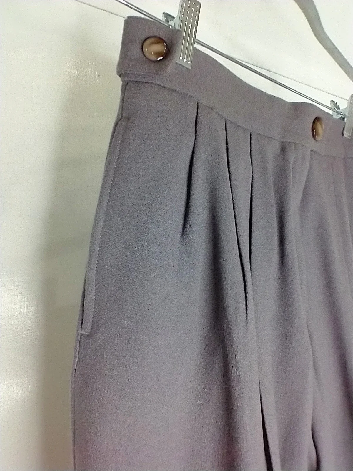 Muted Orchid Retro Wool Trousers By Tahari - Image 7