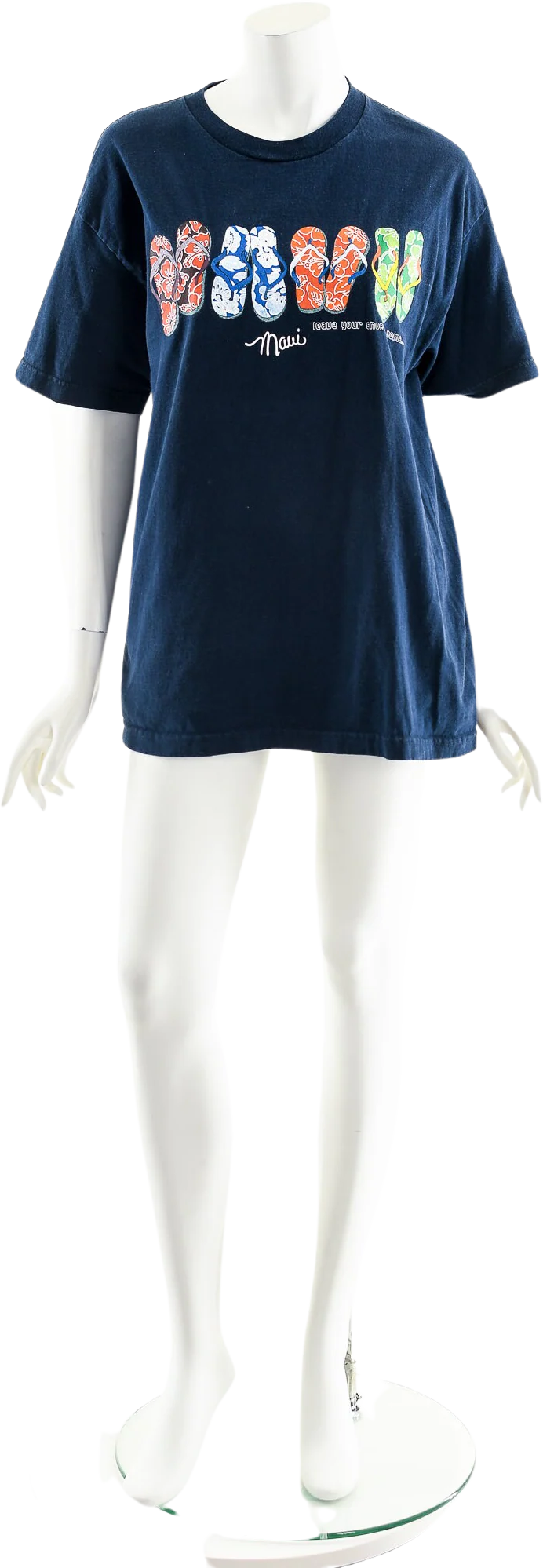 Navy Blue Maui Hawaii Slipper Shirt