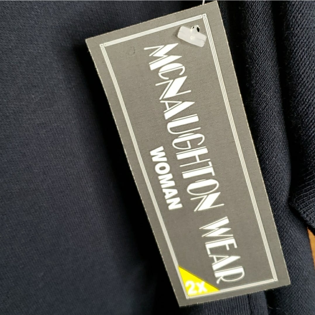 Navy with Gold Trim Acrylic Pullover Top by McNaughton Wear - Image 10