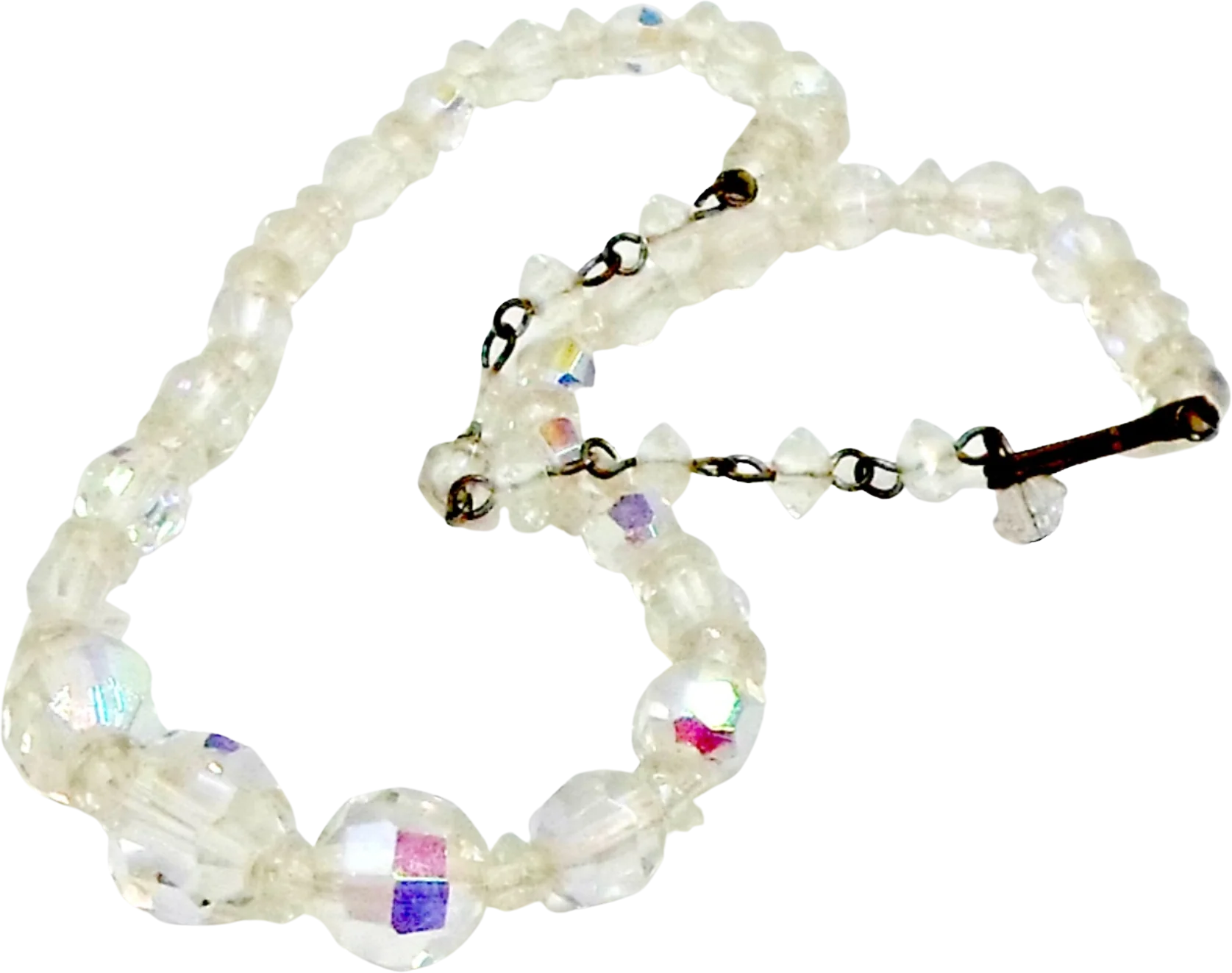 Necklace Ab Crystal Prom Queen Graduated Sizes