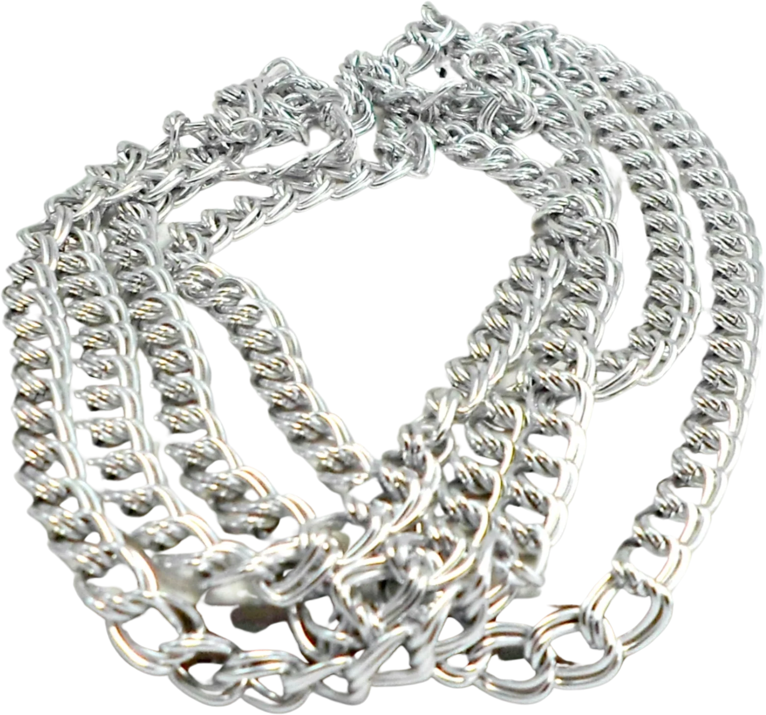 Necklace Aluminum Chain Extra Long Marked Germany By Germany - Image 2