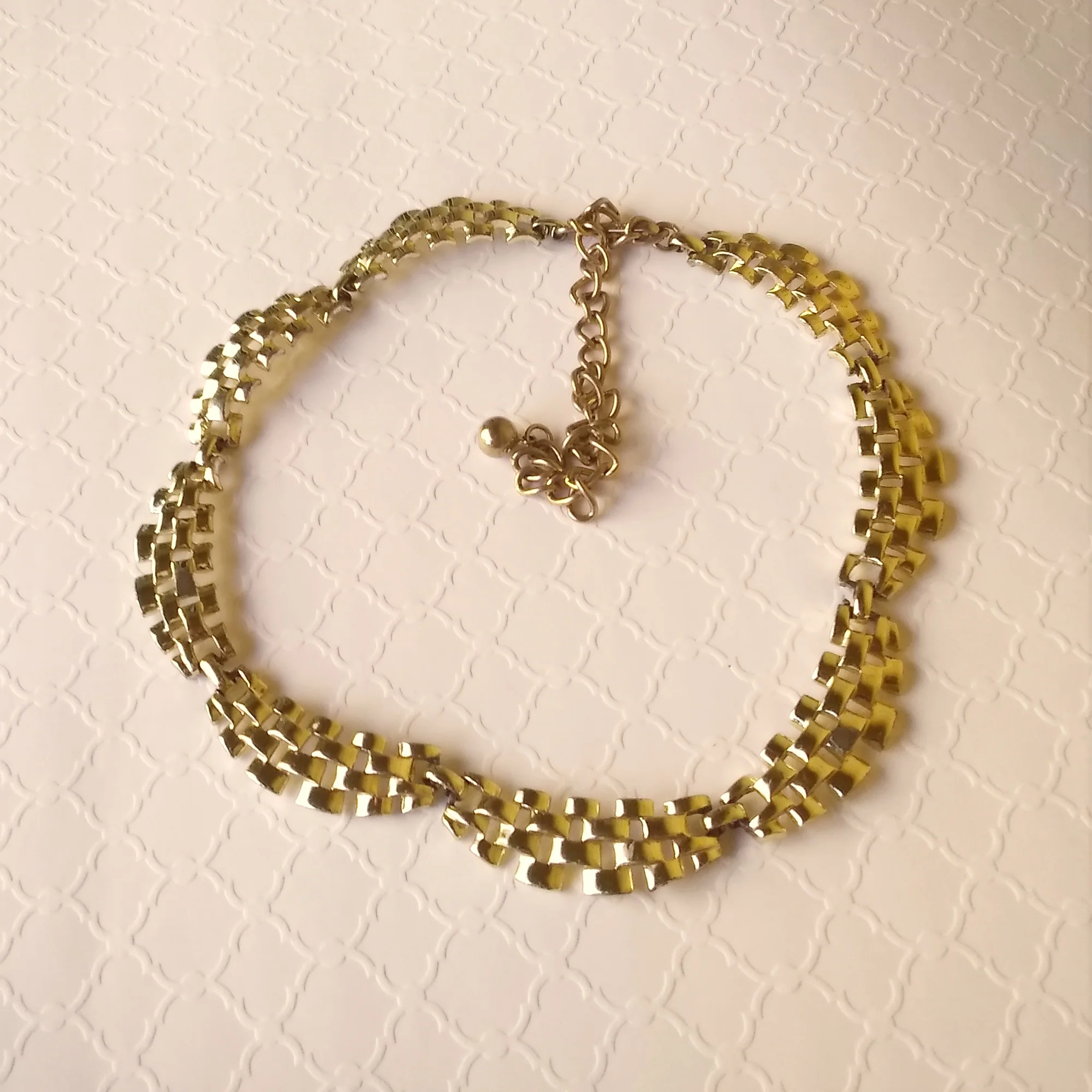 Necklace Choker Plus Extender Scalloped Swag By Coro - Image 5