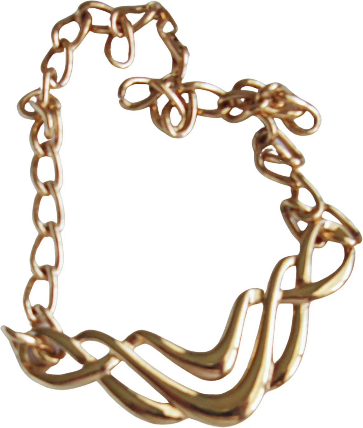 Necklace Loopy Goldtone Marked Pat Pend By Napier