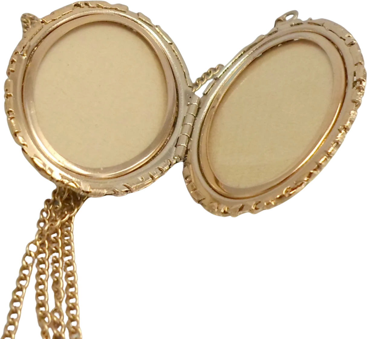 Necklace Oval Locket Faux Sandstone - Image 2